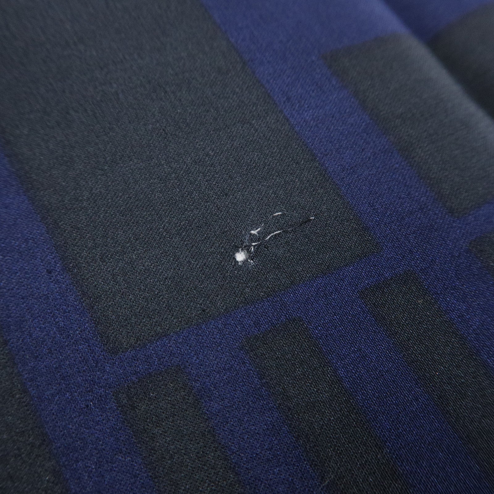 FENDI Zucca Silk 100% Scarf Navy Black