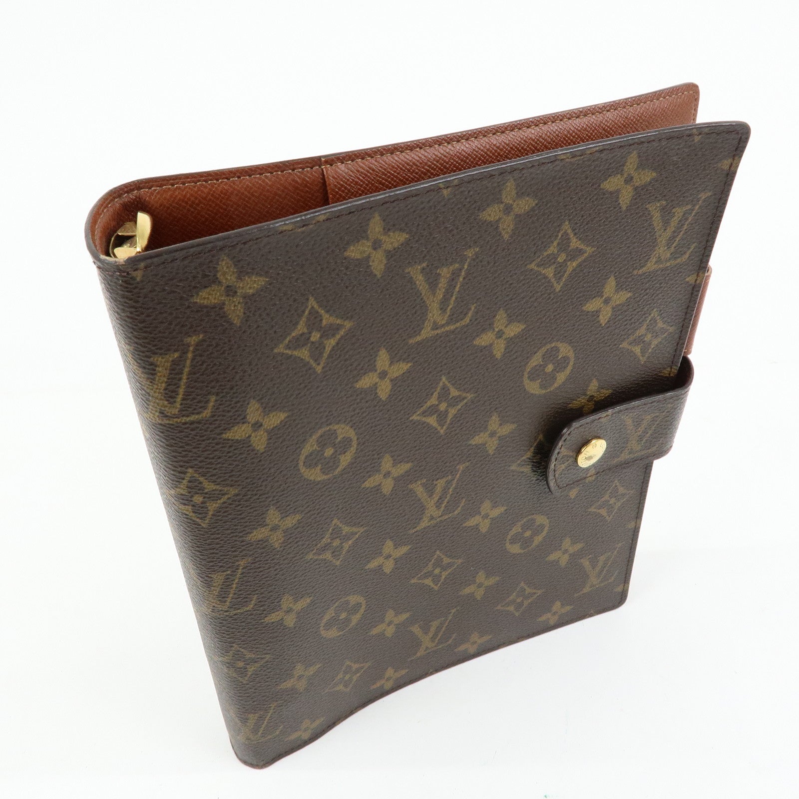 Louis Vuitton Monogram Agenda GM Planner Cover Brown R20106