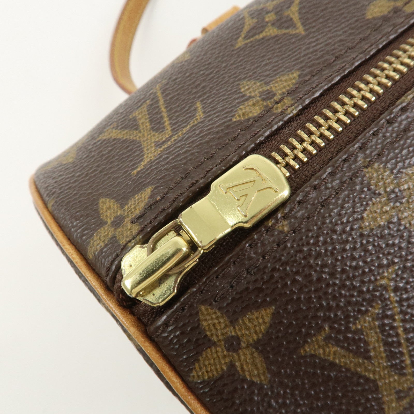 Louis Vuitton Monogram Papillon 30 Hand Bag Brown M51385