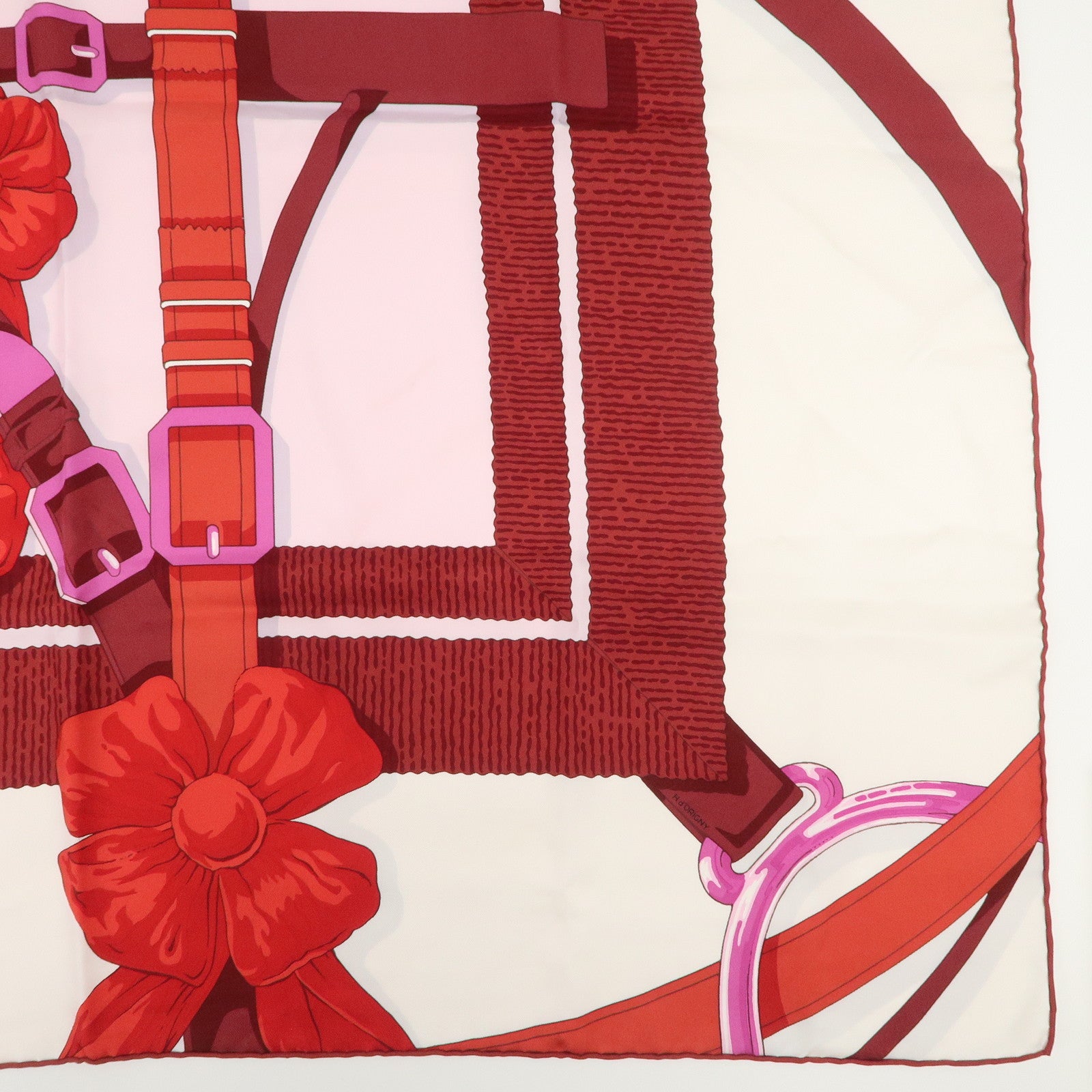 HERMES Carre 90 Silk 100% Scarf Grand Manege Detail