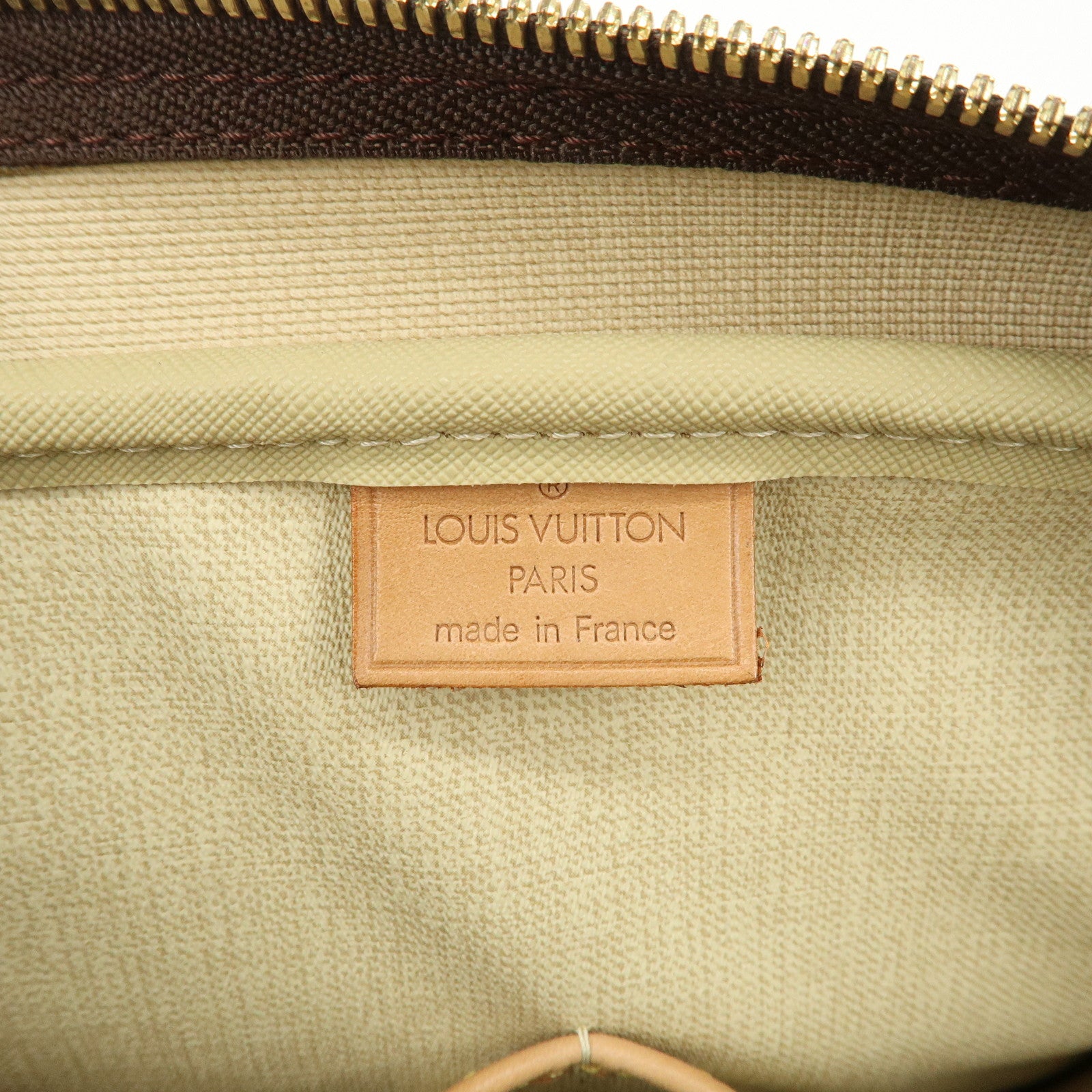 Louis Vuitton Monogram Deauville Hand Bag Brown M47270 Used