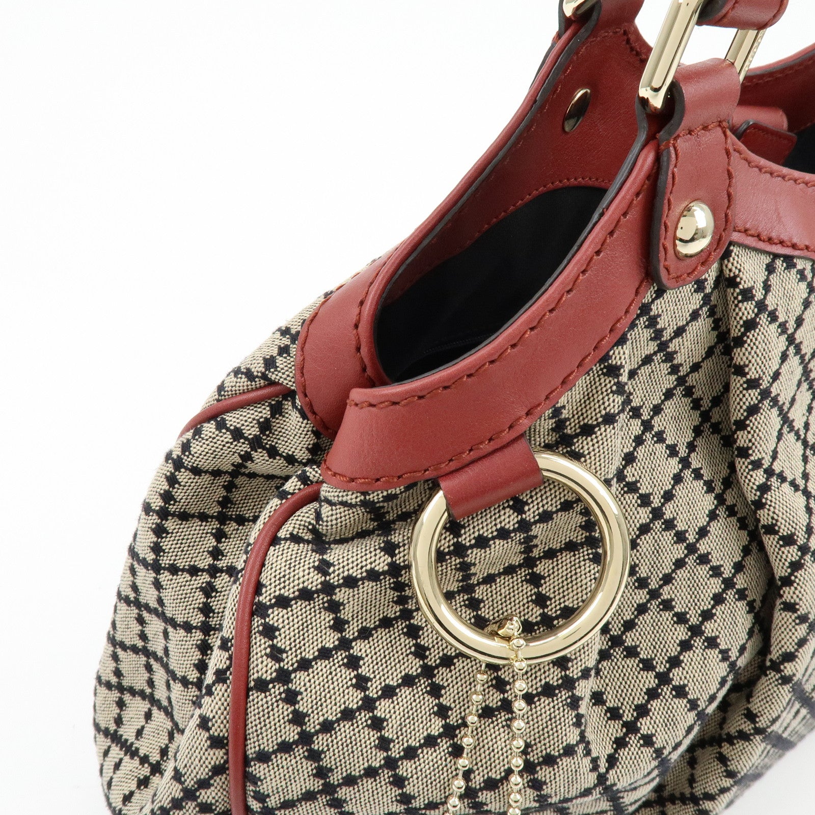 GUCCI Diamante Sukey Interlocking G Tote Bag Hand Bag 211944