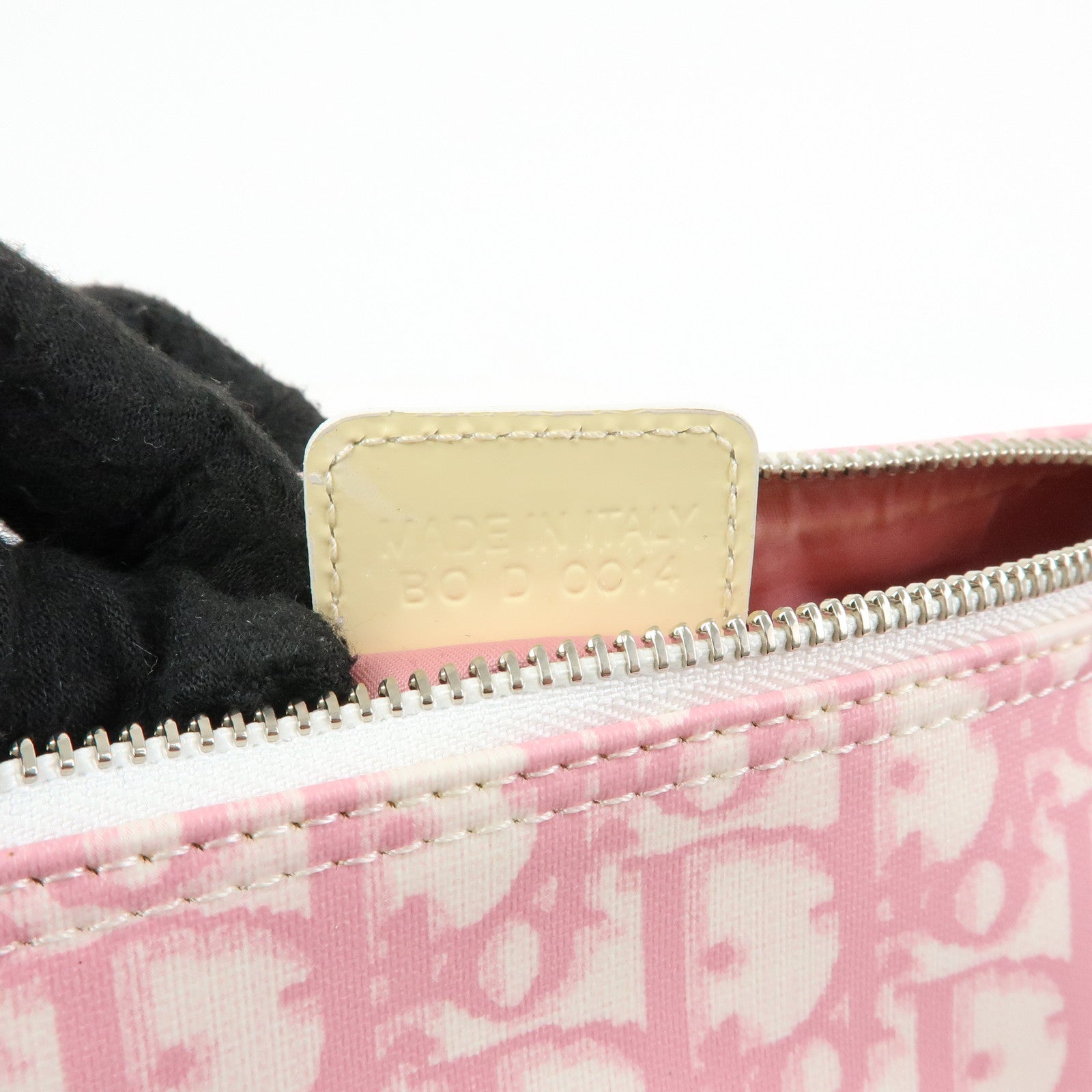 Christian Dior Trotter PVC Patent Leather Boston Bag Hand Bag Pink