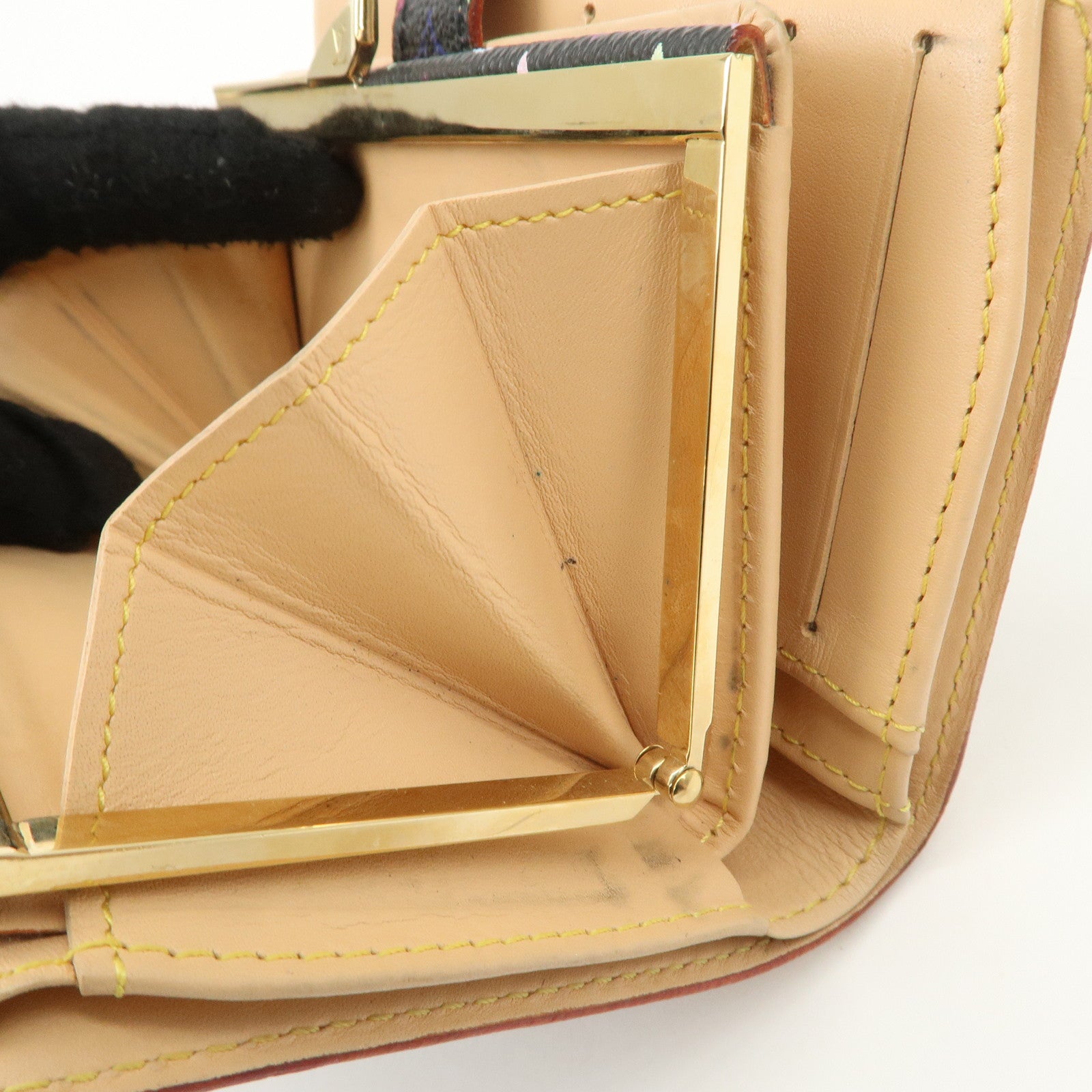 Louis Vuitton Monogram Multicolor Portefeuille Billets Viennois Wallet Noir M92988 Used