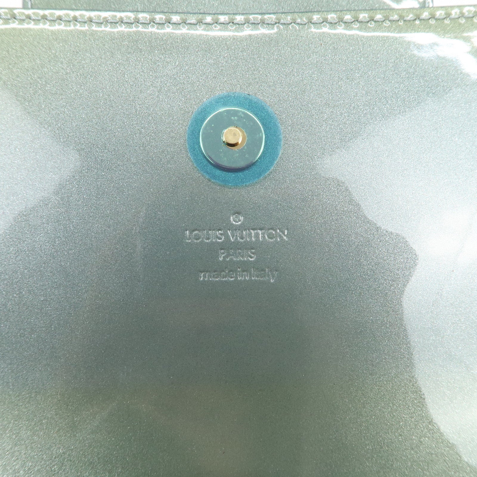 Louis Vuitton Vernis Leather Pochette Sobe Clutch Bag Blue