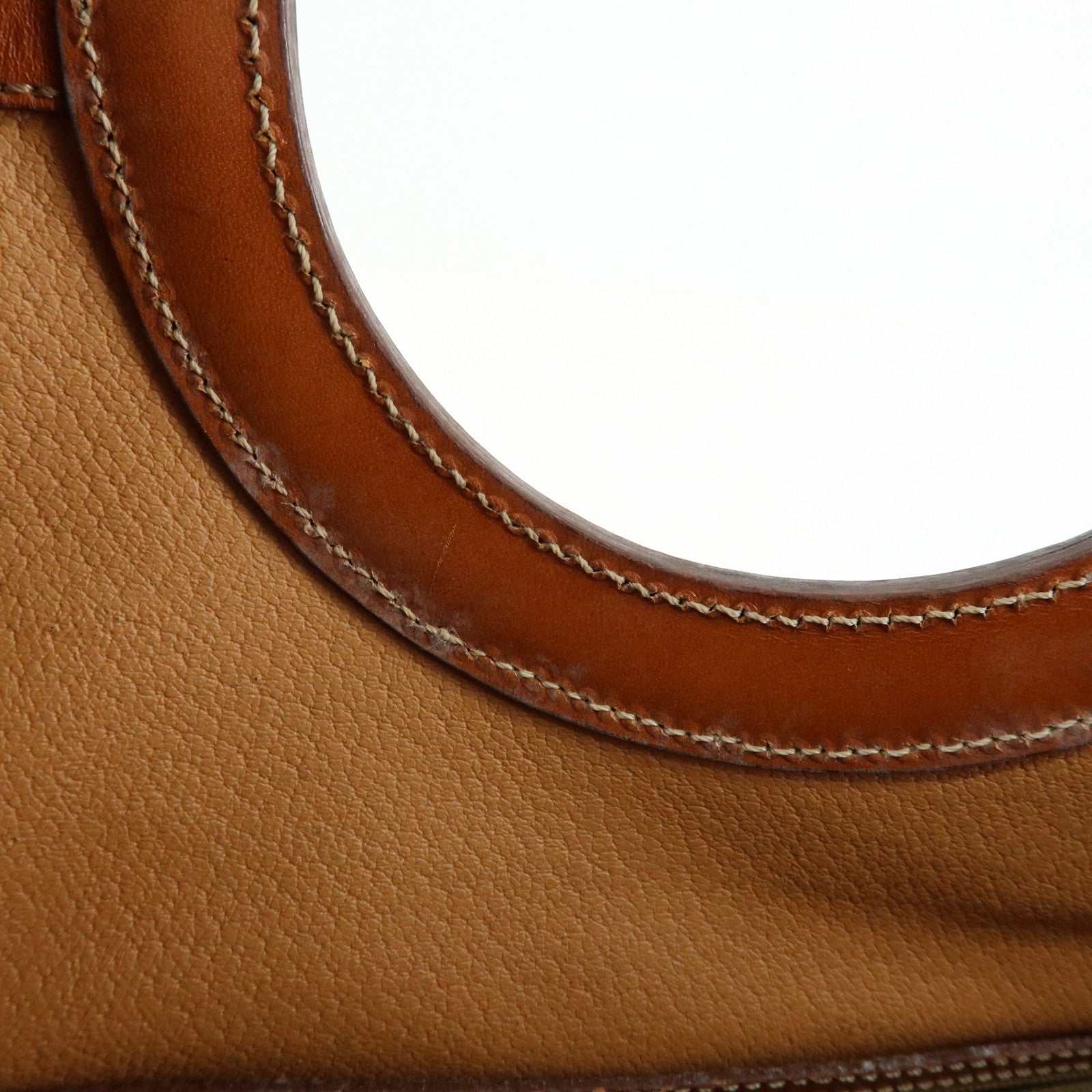 CELINE Macadam PVC Leather Hand Bag Tote Bag Brown
