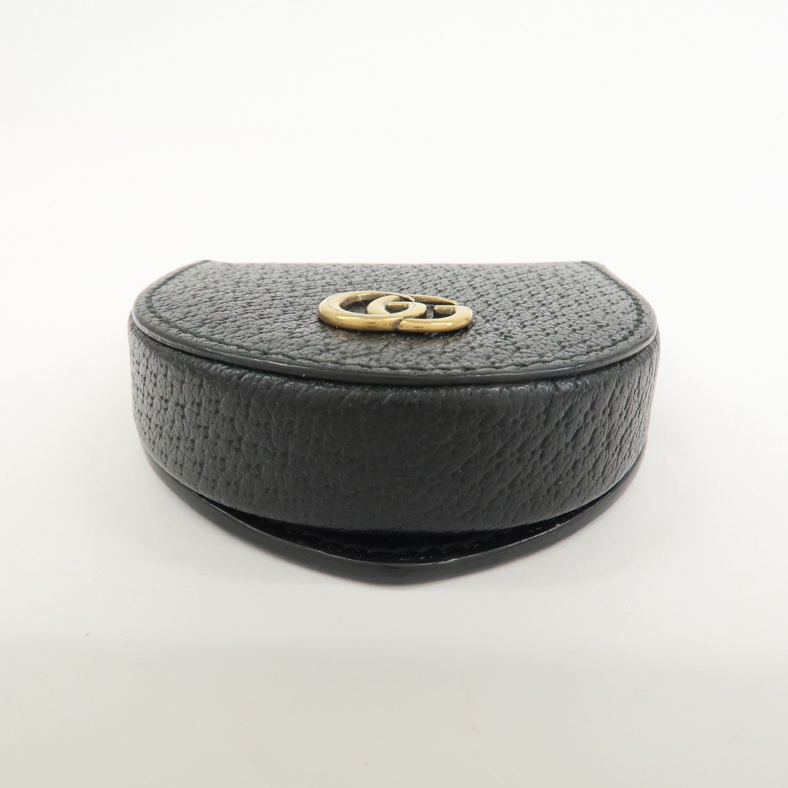 GUCCI GG Marmont Leather Compact Wallet Coin Case Black 450940