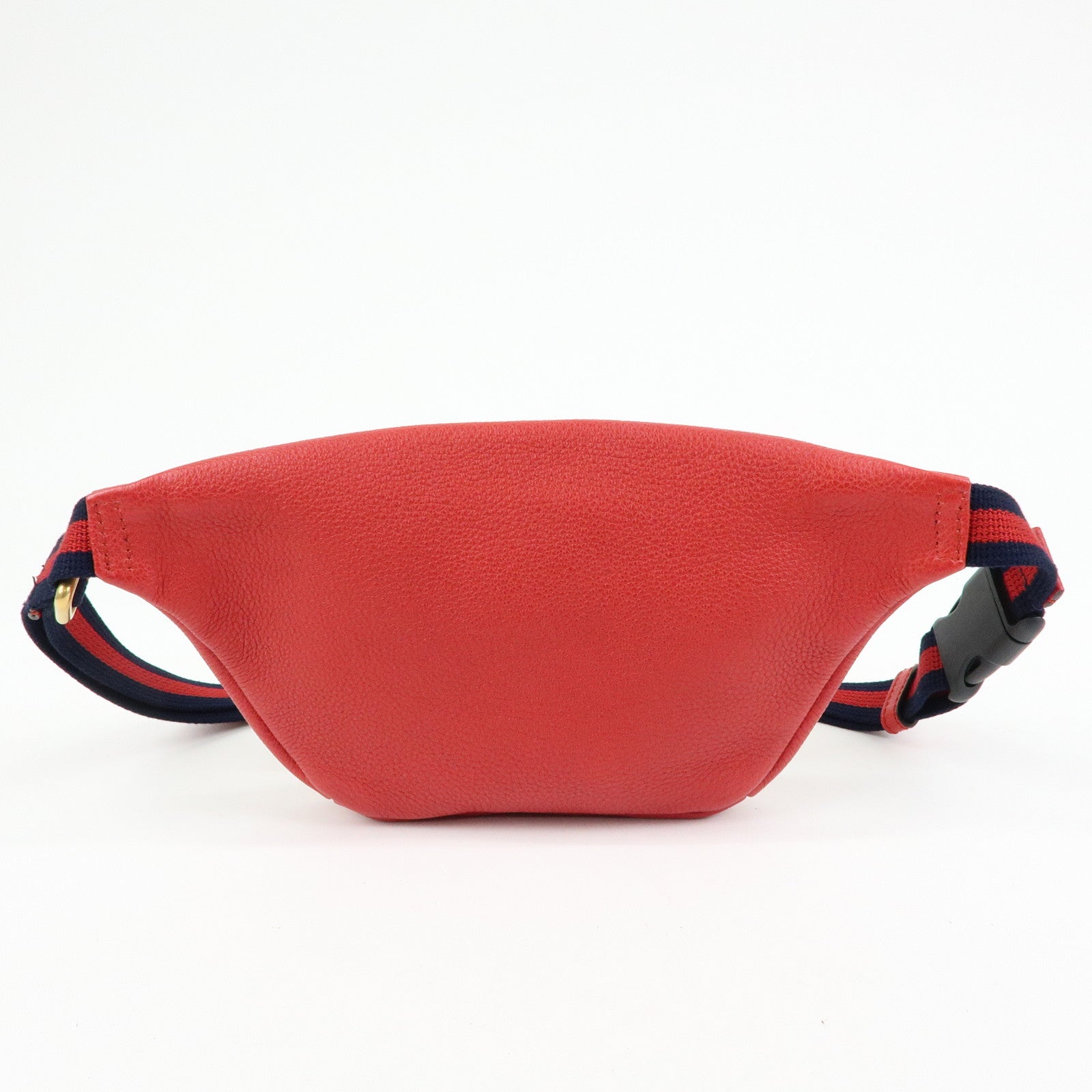 GUCCI Sherry Leather Waist Pouch Body Bag Red 527792