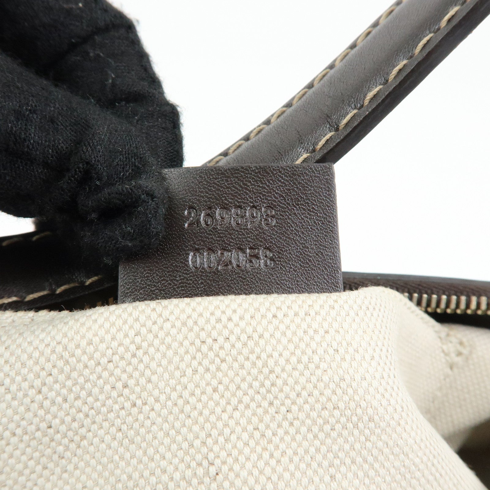 GUCCI Mayfair Sherry GG Canvas Leather Shoulder Bag Beige 269893