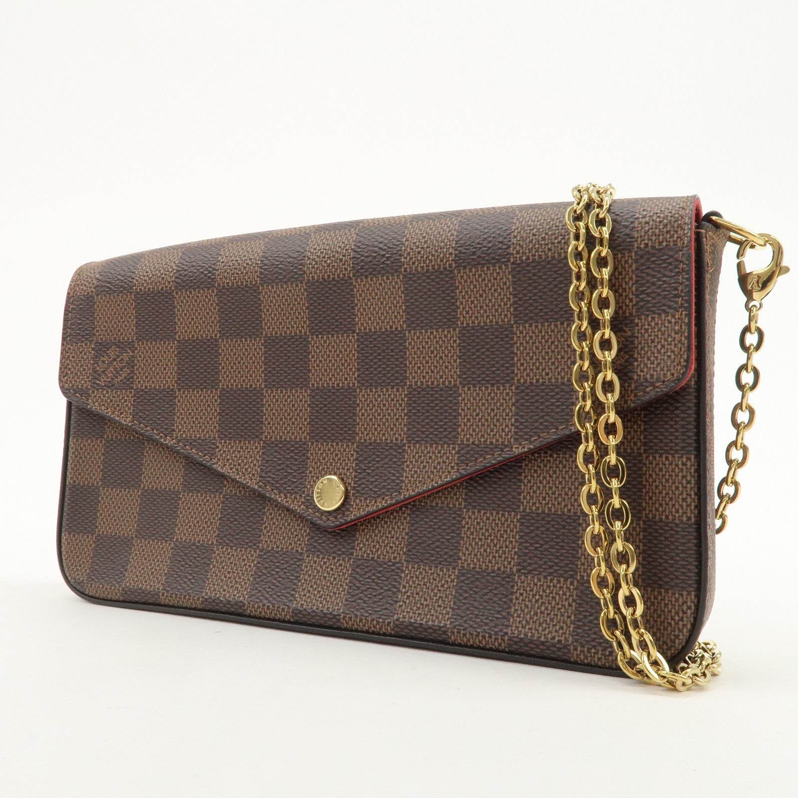Louis Vuitton Damier Pochette Felicie Shoulder Bag Brown M63032