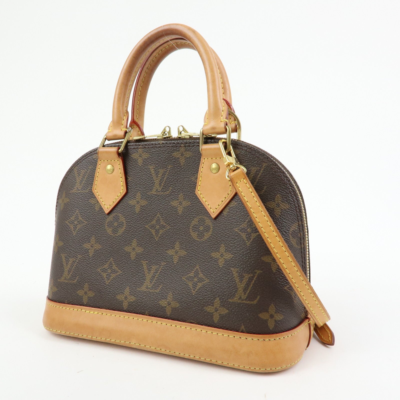 Louis Vuitton Monogram Alma BB 2Way Bag New Style Brown M46990