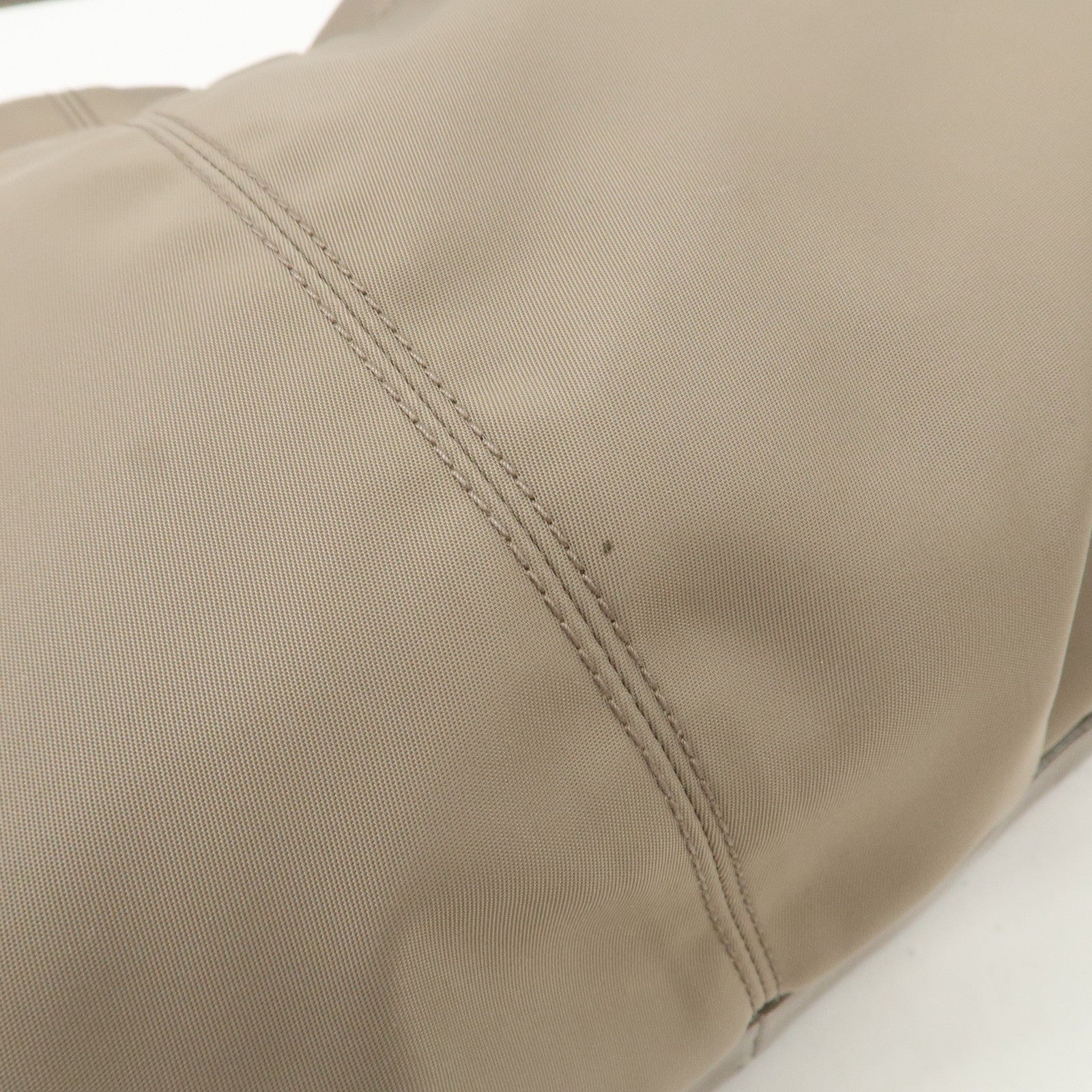 Ferragamo Vara Ribbon Nylon Leather Shoulder Bag Hand Bag Gray