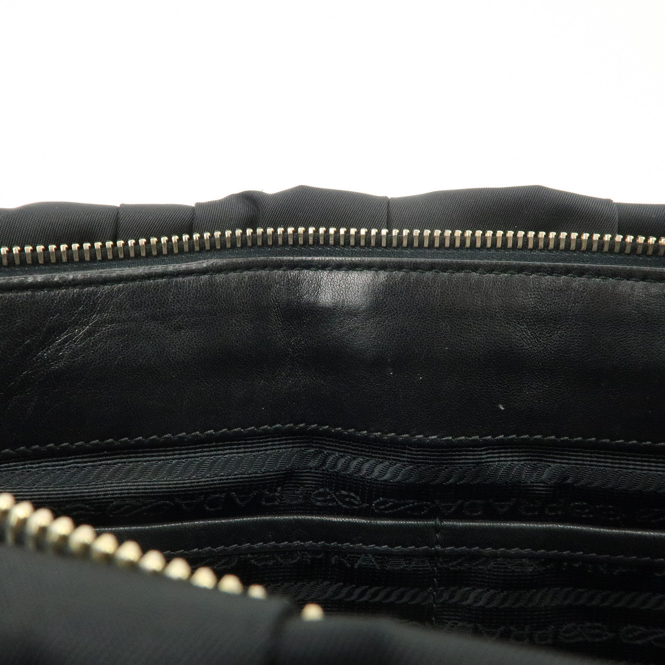 PRADA Nylon Leather 2Way Hand Bag Shoulder Bag Black BN1336