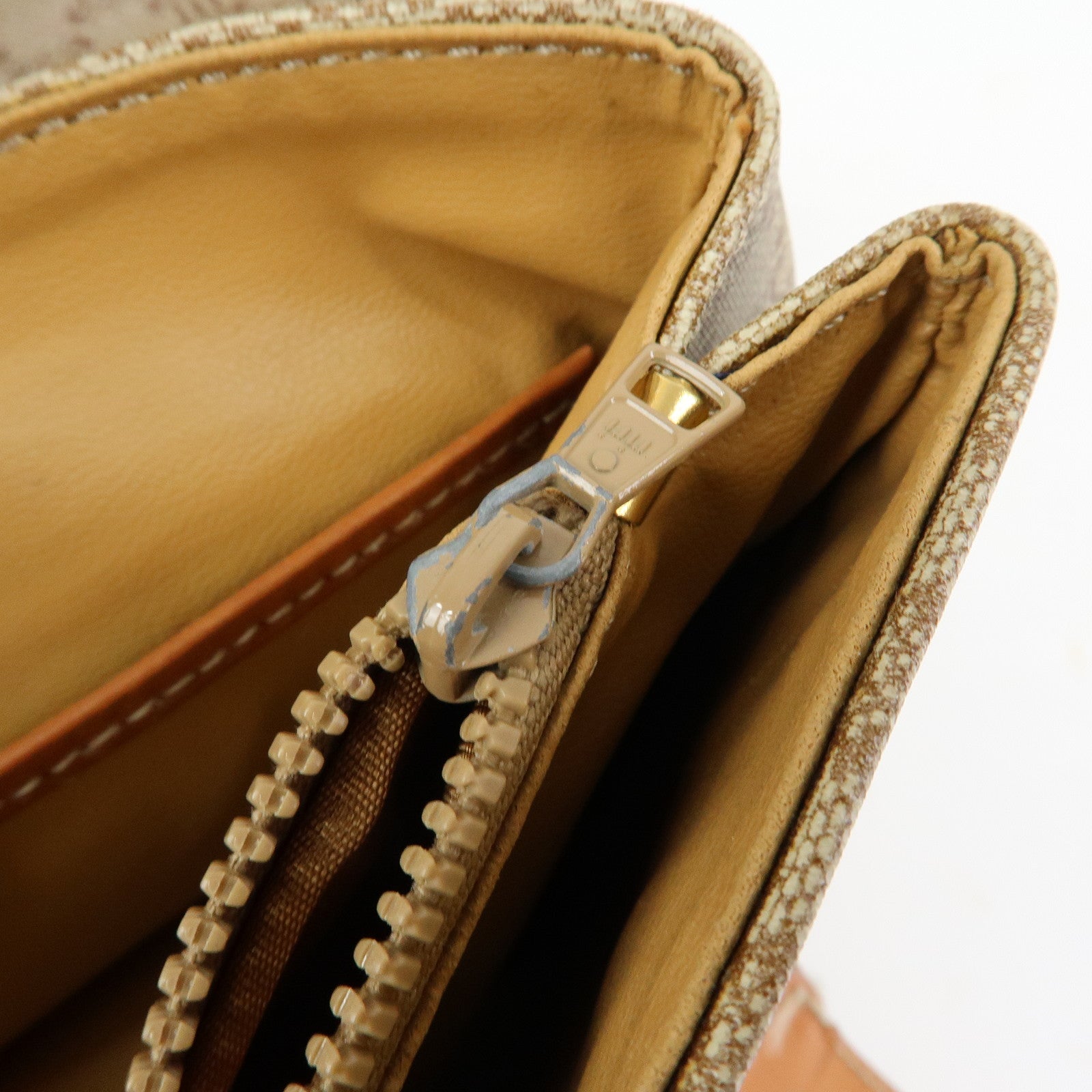 CELINE Logo Macadam PVC Leather Hand Bag Shoulder Bag Beige Brown