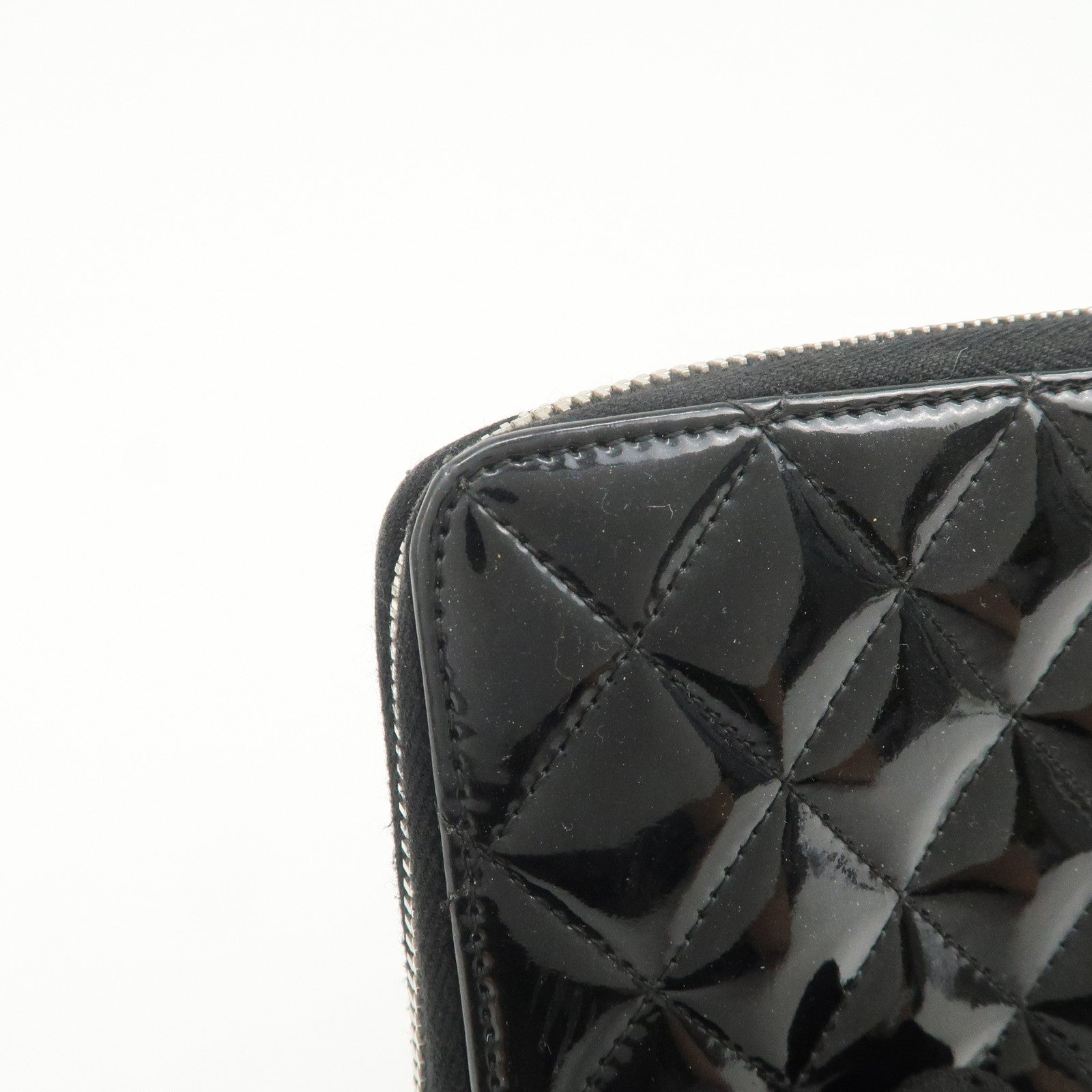 CHANEL COCO Mark Brilliant Matelasse Zippy Long Wallet Black A50106