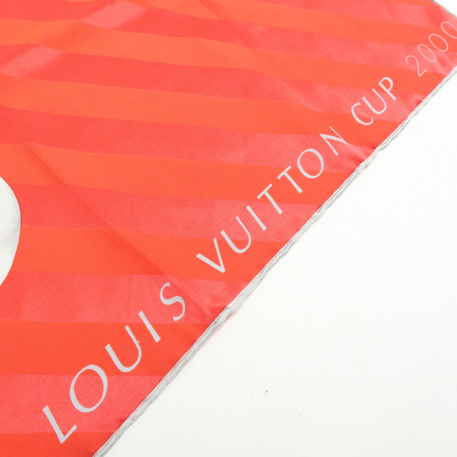Louis Vuitton LV Cup 100% Silk Scarf Red Gray