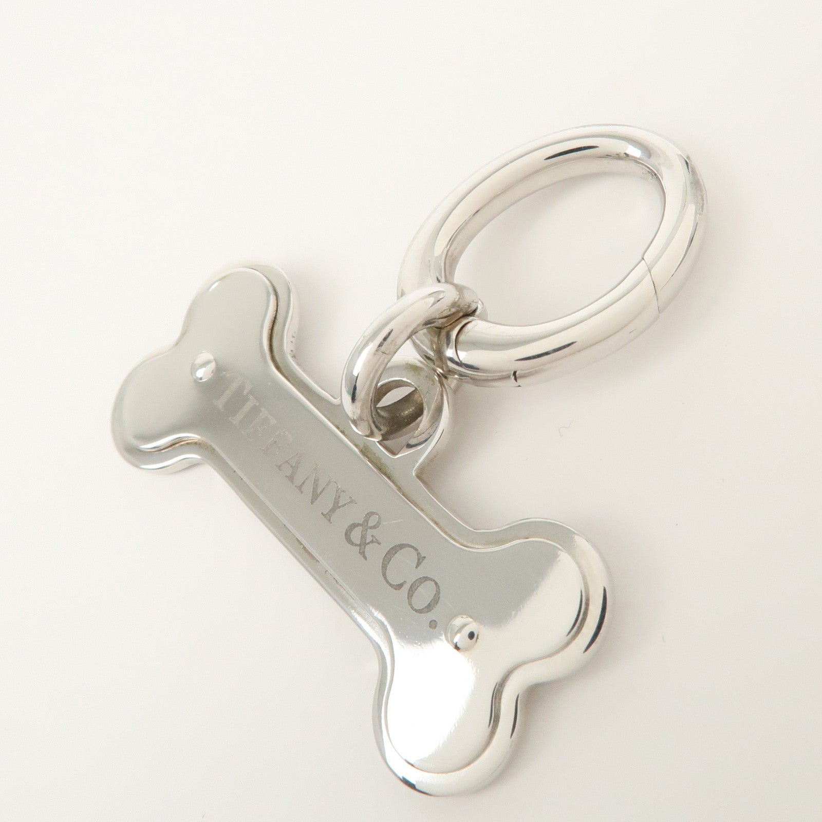 Tiffany & Co. Sterling Silver Dog Born Charm Pet Accessories Silver