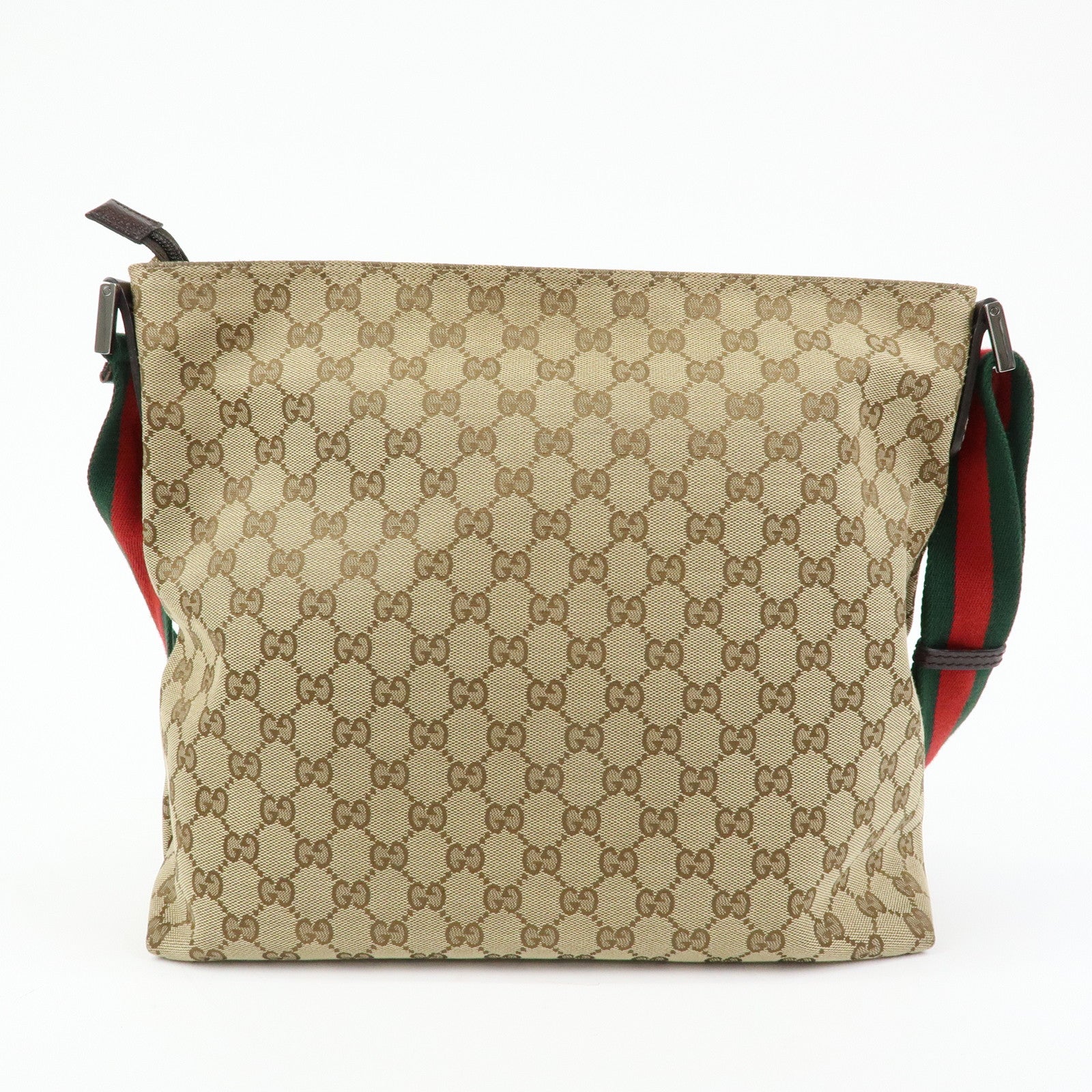 GUCCI Sherry GG Canvas Leather Shoulder Bag Beige Brown 189751