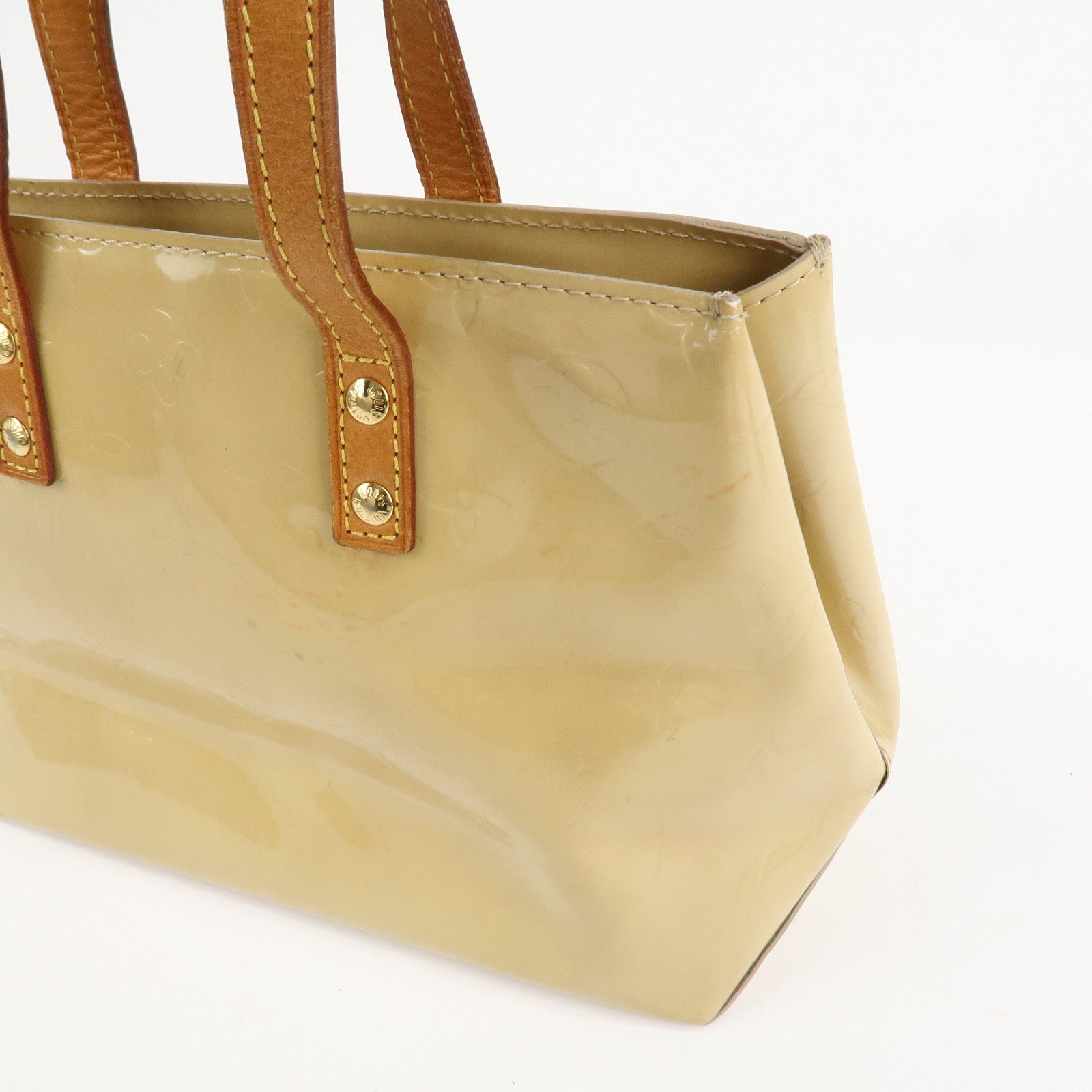 Louis Vuitton Monogram Vernis Lead PM Hand Bag Noisette M91334
