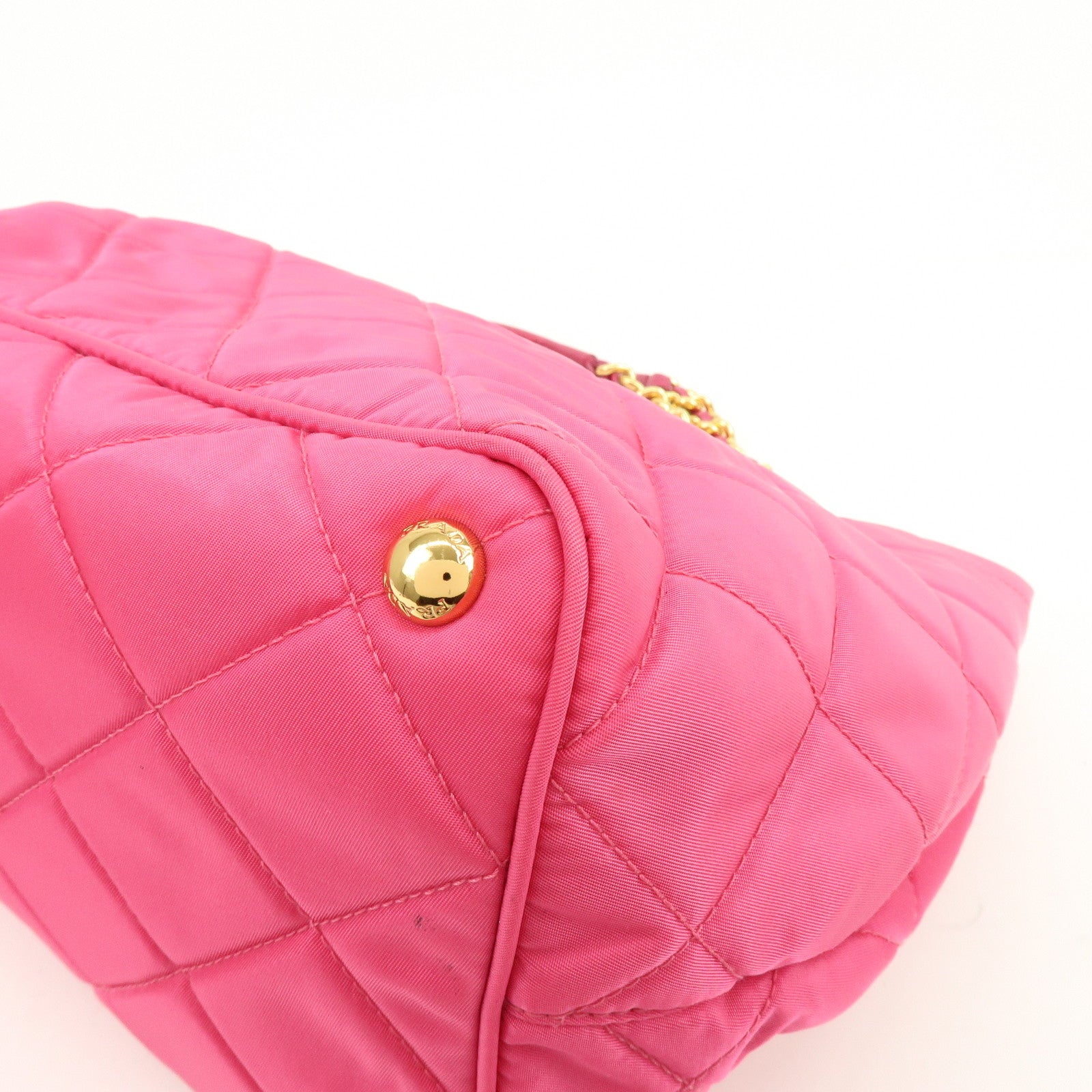 PRADA Triangle Logo Nylon 2Way Hand Bag Shoulder Bag Pink BN2740