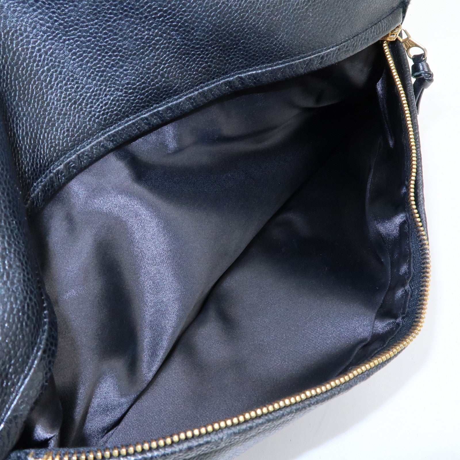CHANEL Large COCO Mark Cavairskin Shoulder Bag Black