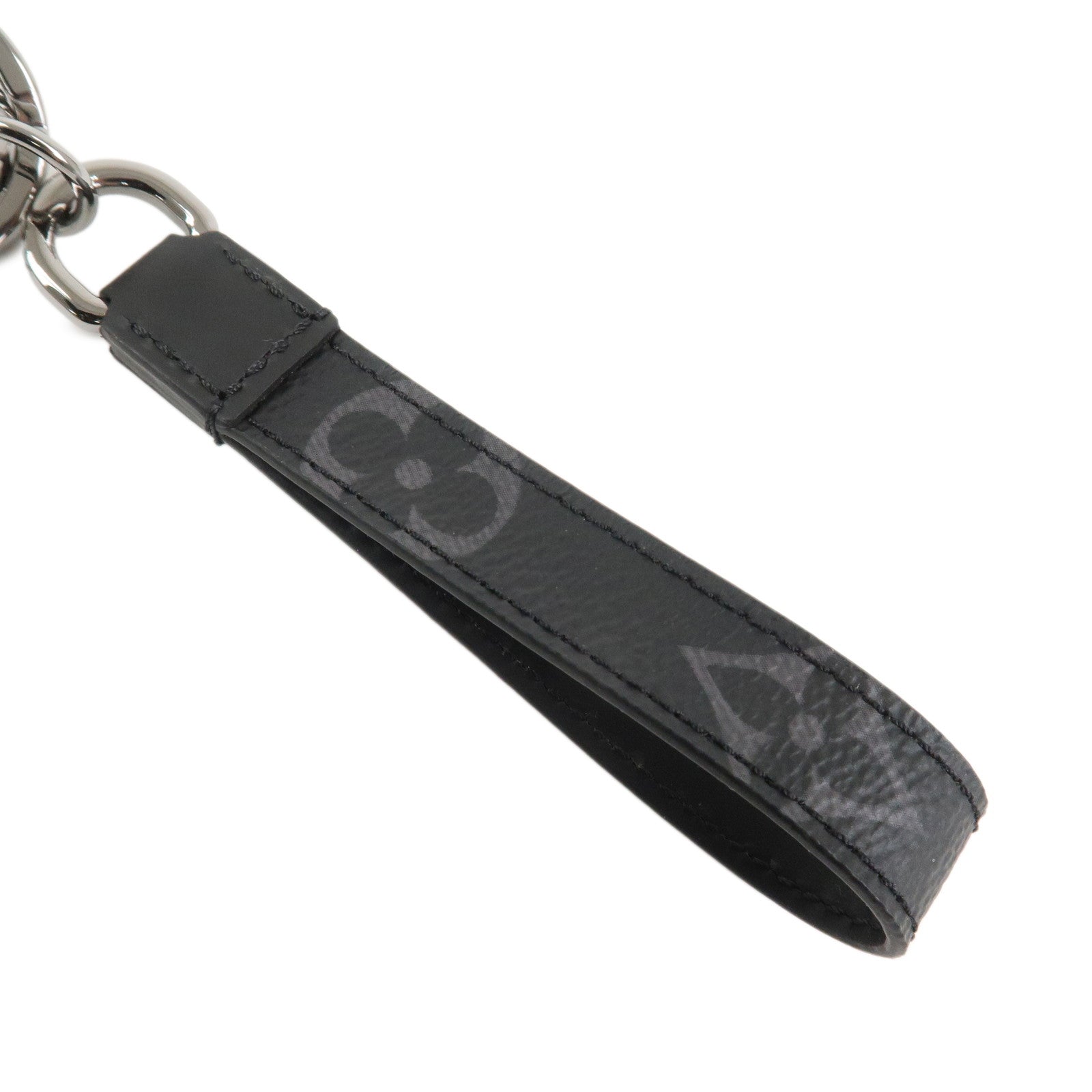 Louis Vuitton Monogram Eclipse Porte Cles Dragonne Key Chain M61950