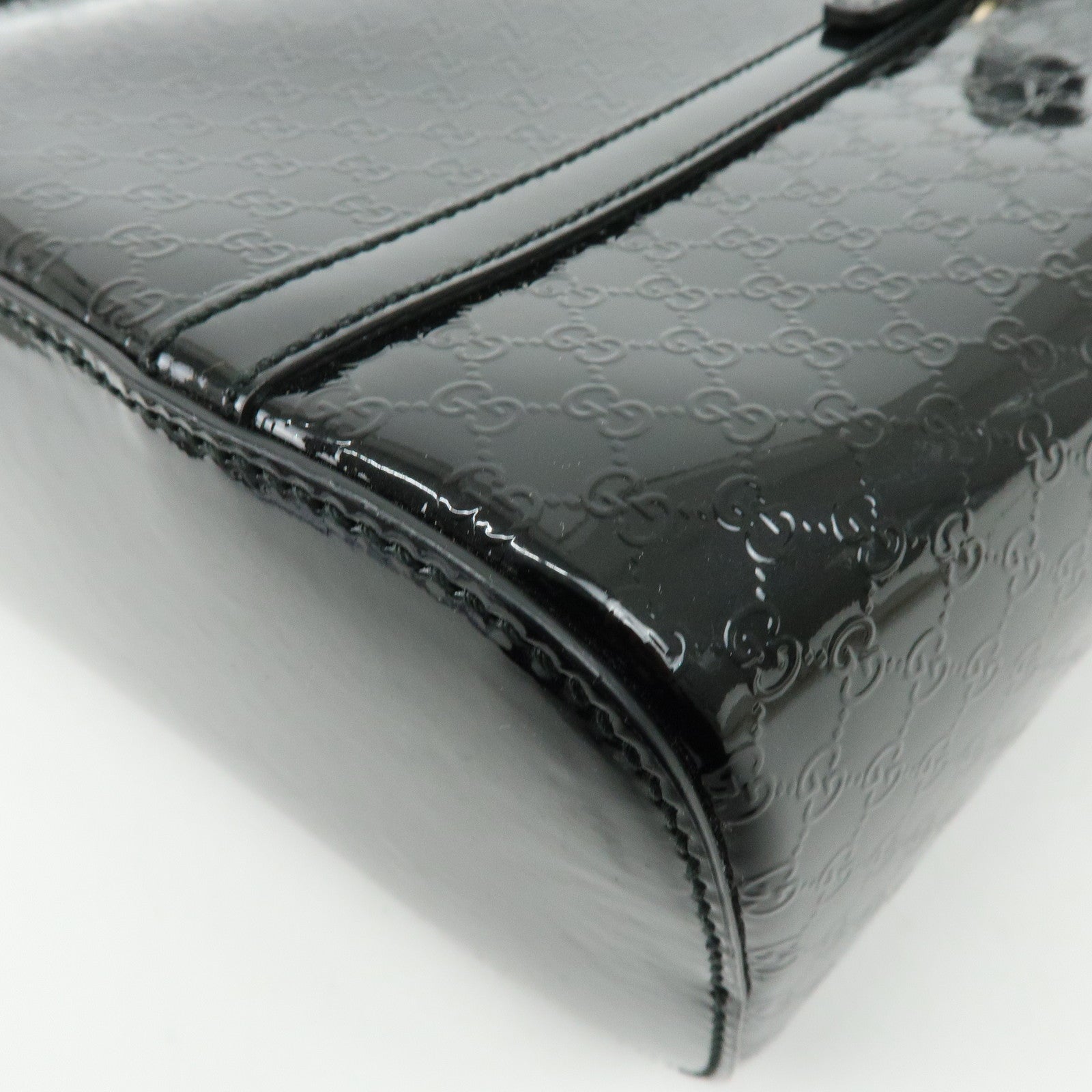 GUCCI Microguccissima Gucci Nice Patent Leather Tote Bag 336776