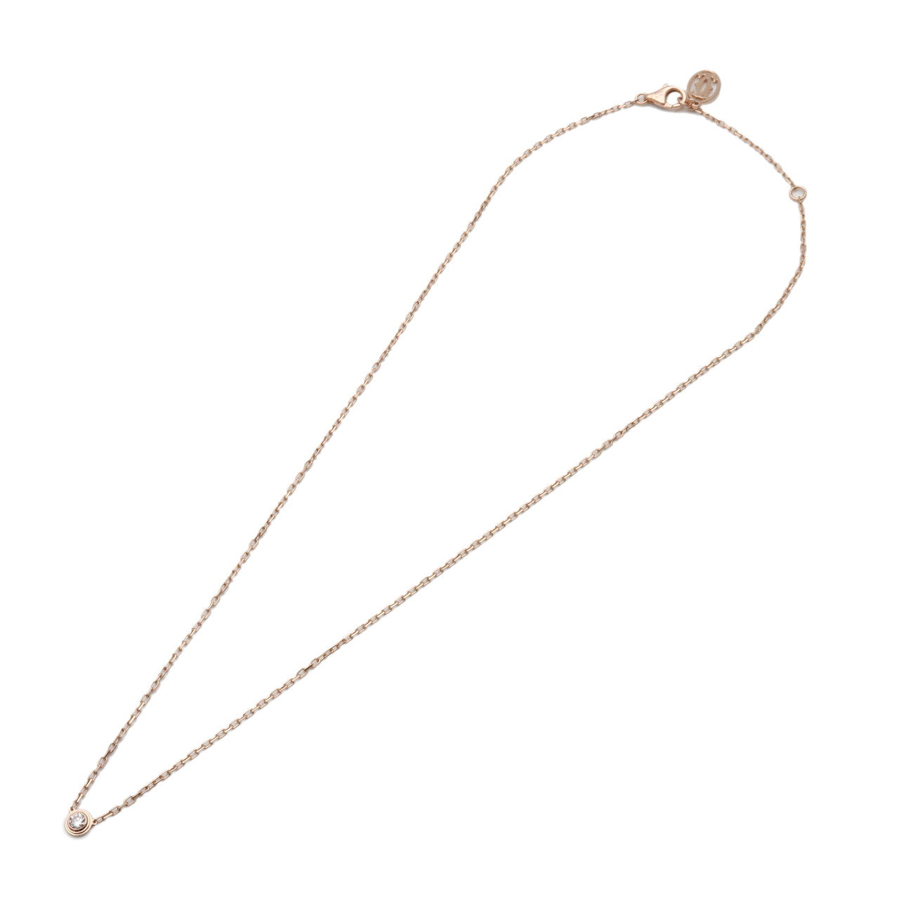 Cartier D'amour 1P Diamond Necklace SM K18 750PG Rose Gold B7215700