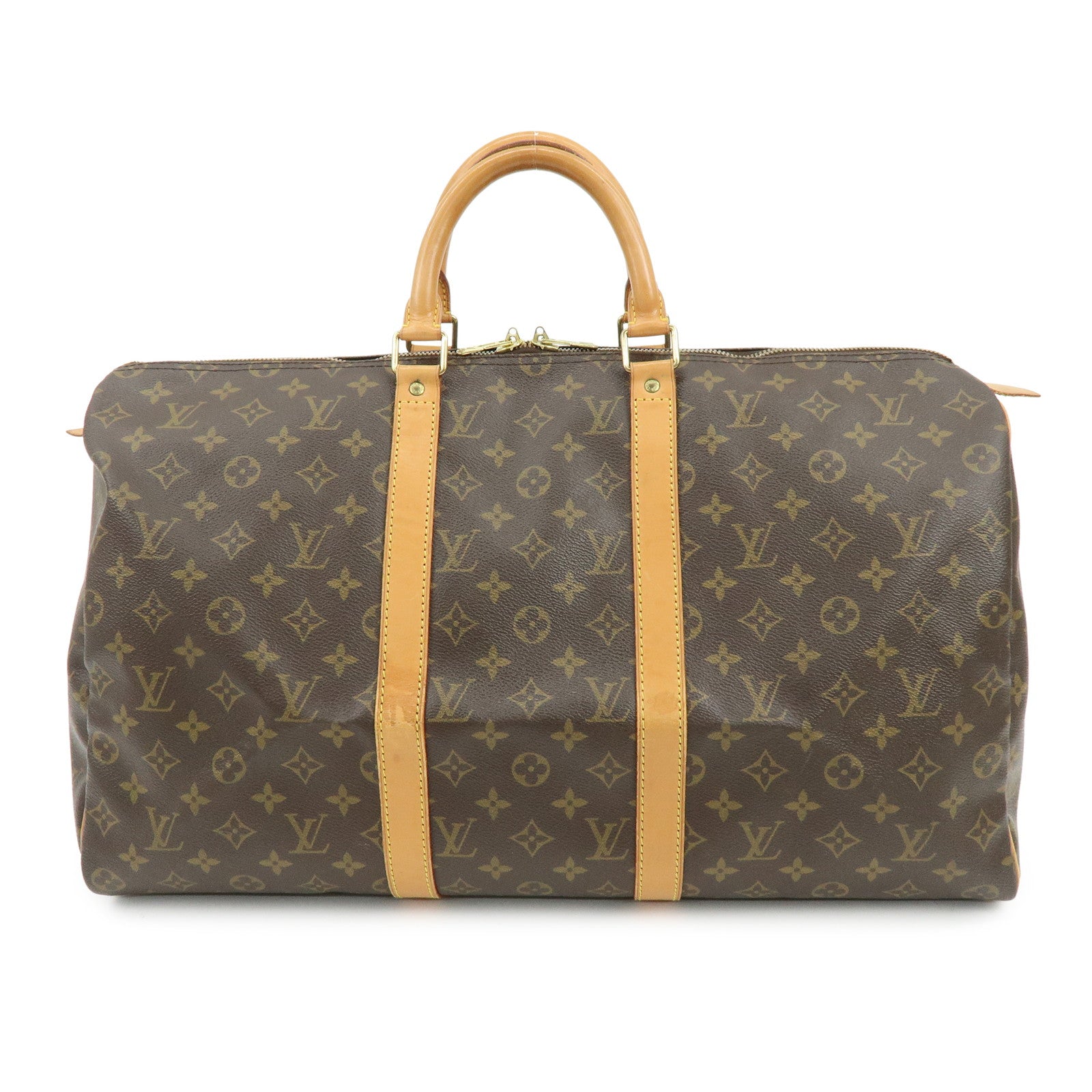 Louis Vuitton Monogram Keep All 50 Boston Bag Brown M41426