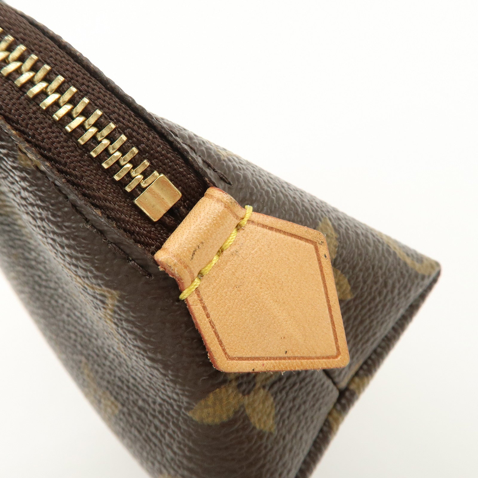 Louis Vuitton Monogram Pochette Cosmetic Pouch Brown M47515