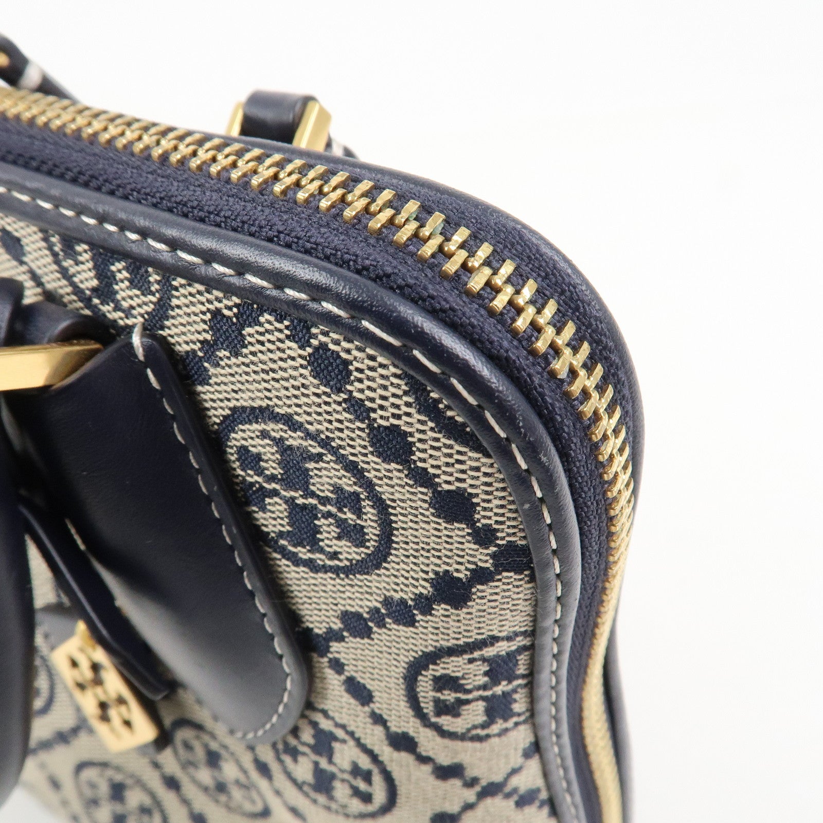 TORY BURCH Mini Swing Bag 2Way Bag Hand Shoulder Bag Navy Beige