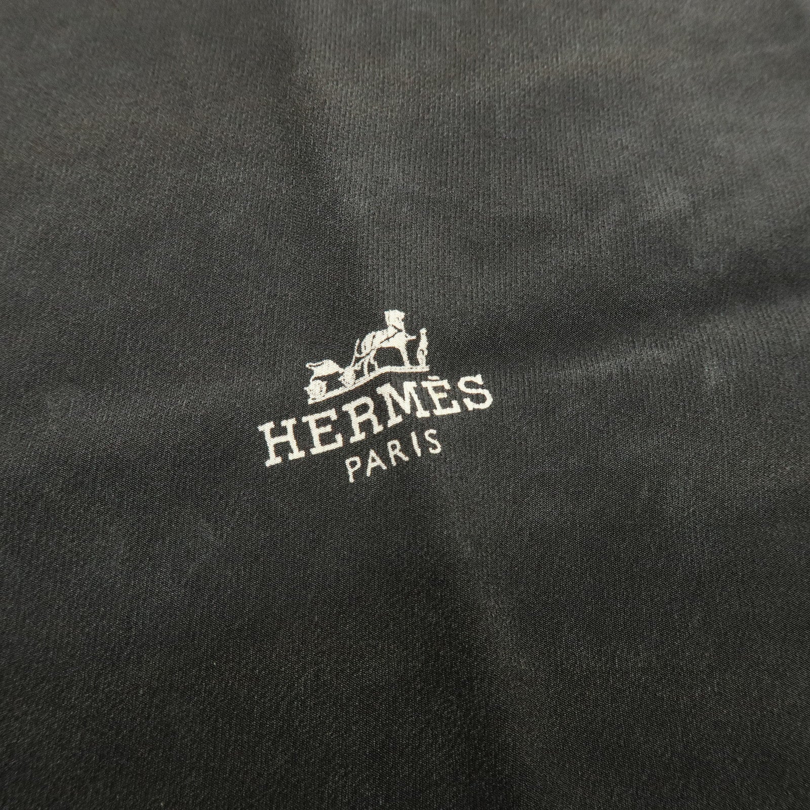 HERMES Losange Silk 100% Scarf Ex‑Libris Diamond Shape Black