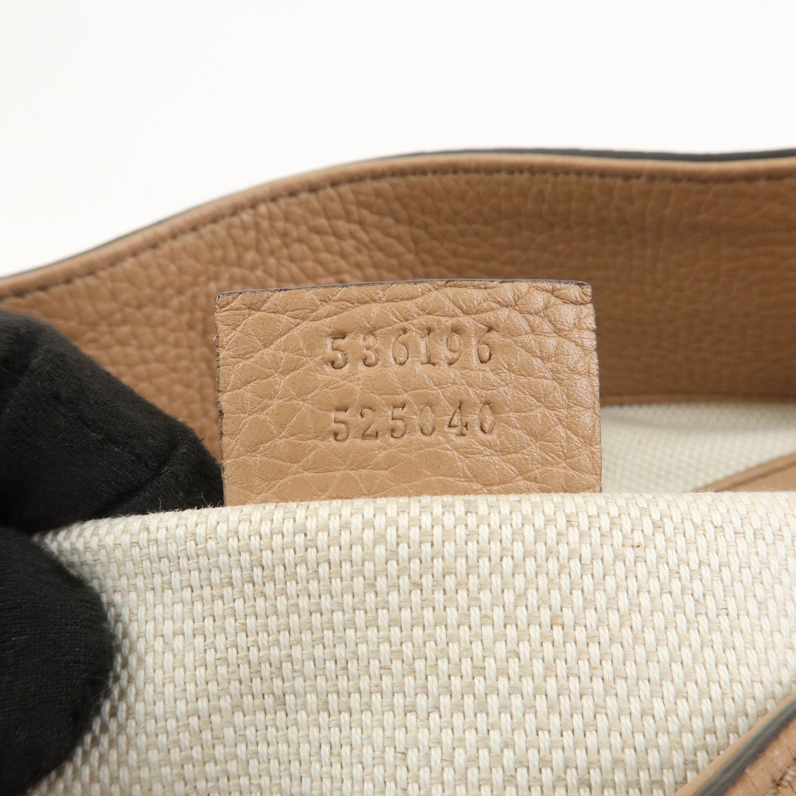 GUCCI SOHO Interlocking G Leather Chain Shoulder Bag Beige 536196