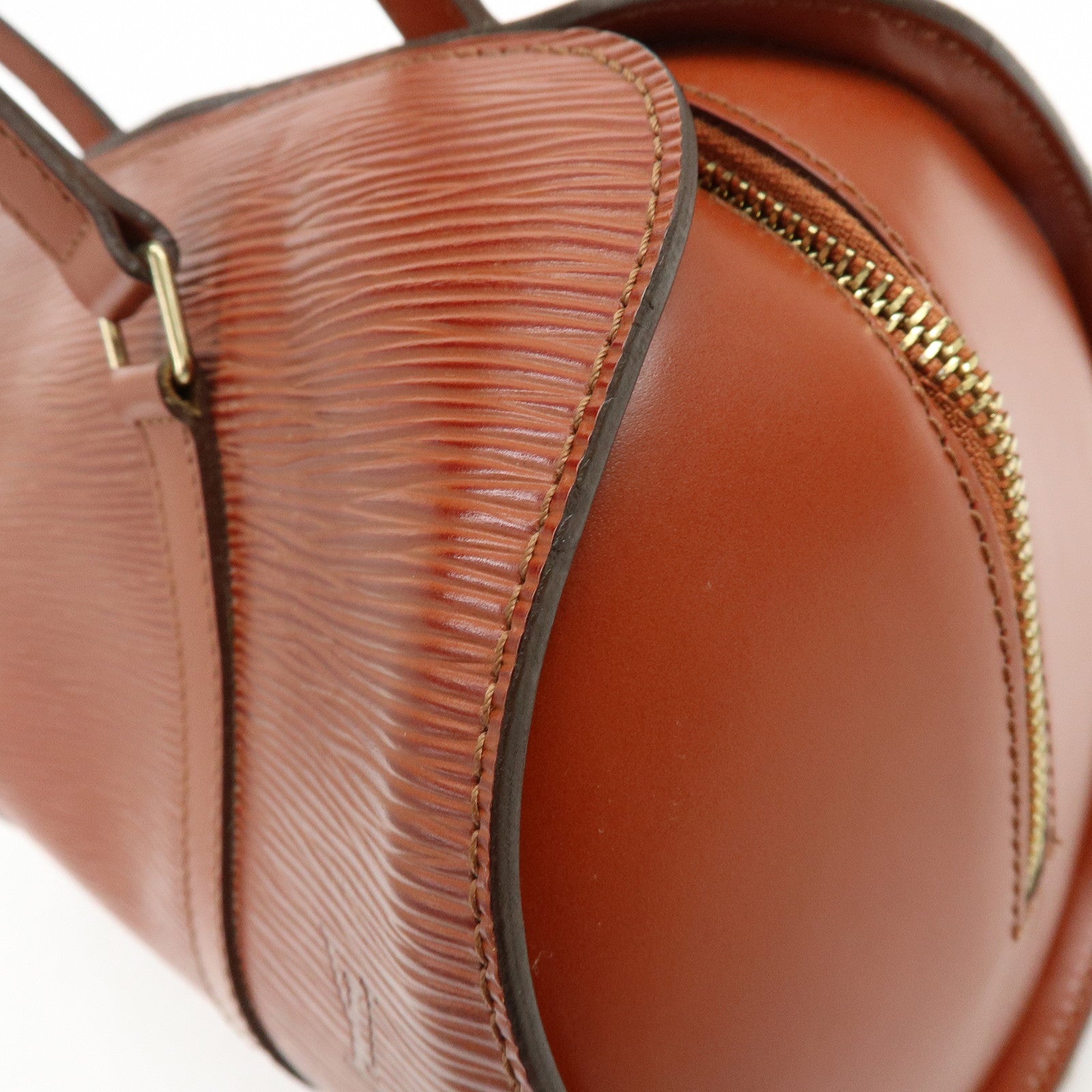 Louis Vuitton Epi Soufflot Leather Hand Bag Kenya Brown M52223