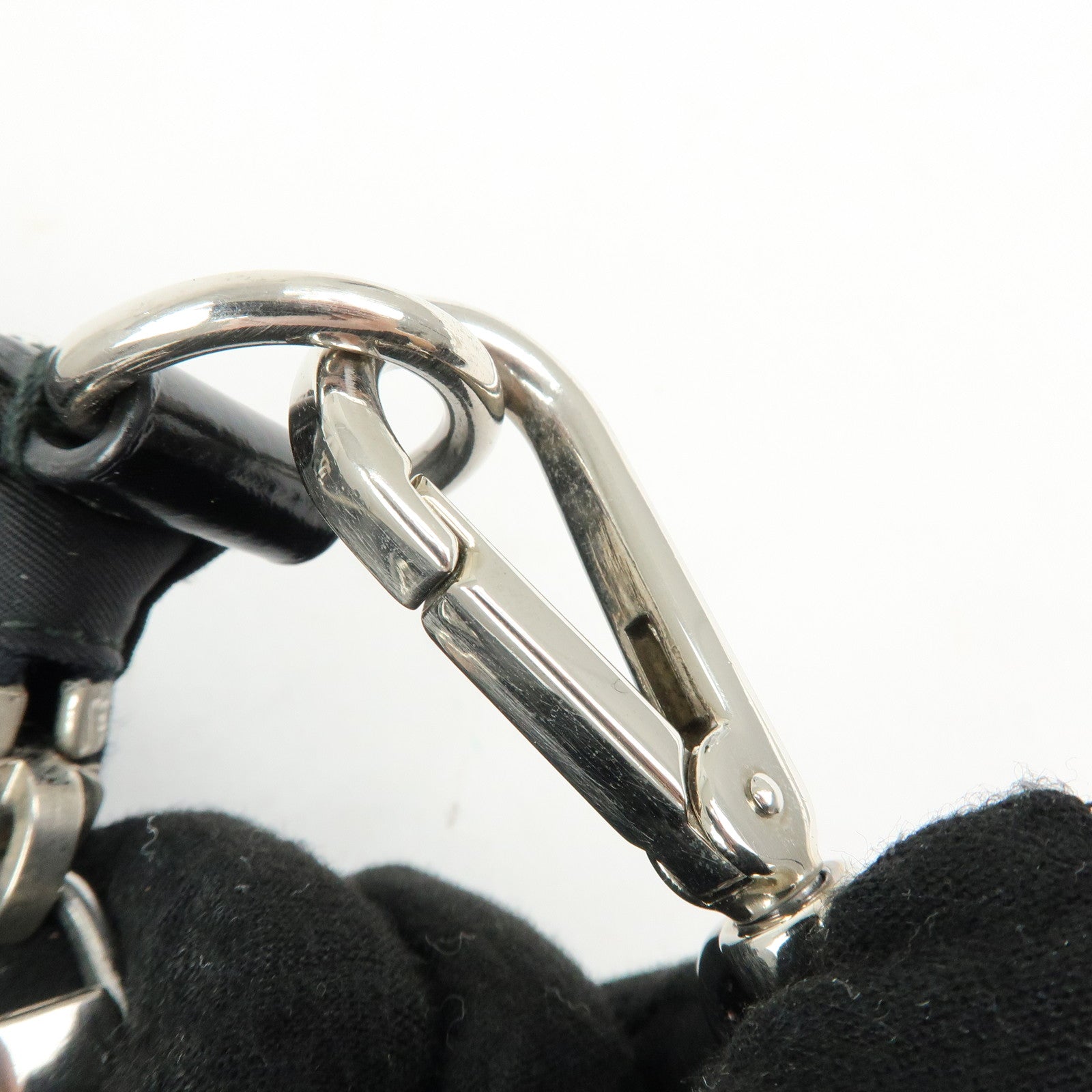 PRADA Triangle Logo Nylon Shoulder Bag Crossbody Bag Black BT0715