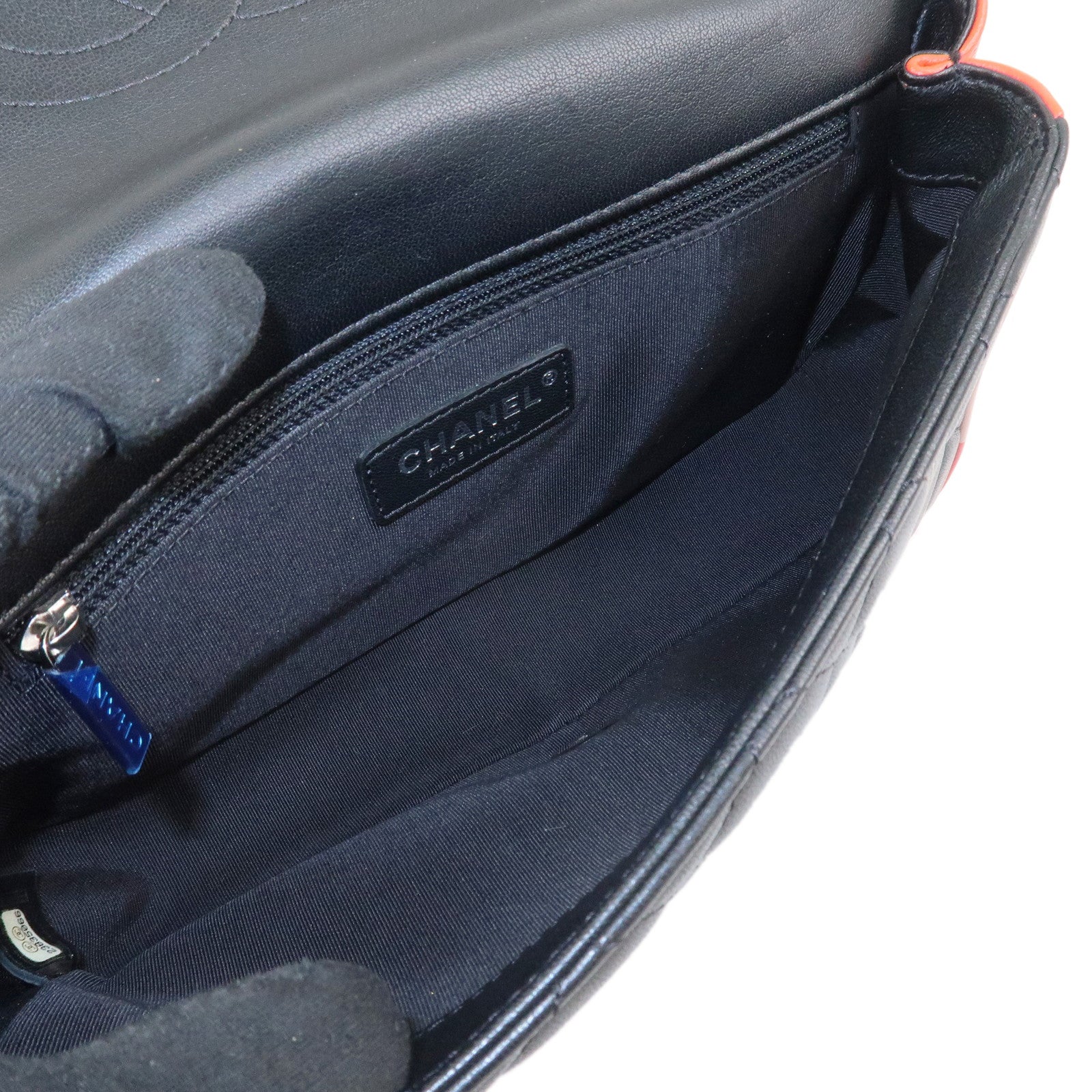 CHANEL Matelasse COCO Mark Lamb Skin Shoulder Bag Multicolor A93691