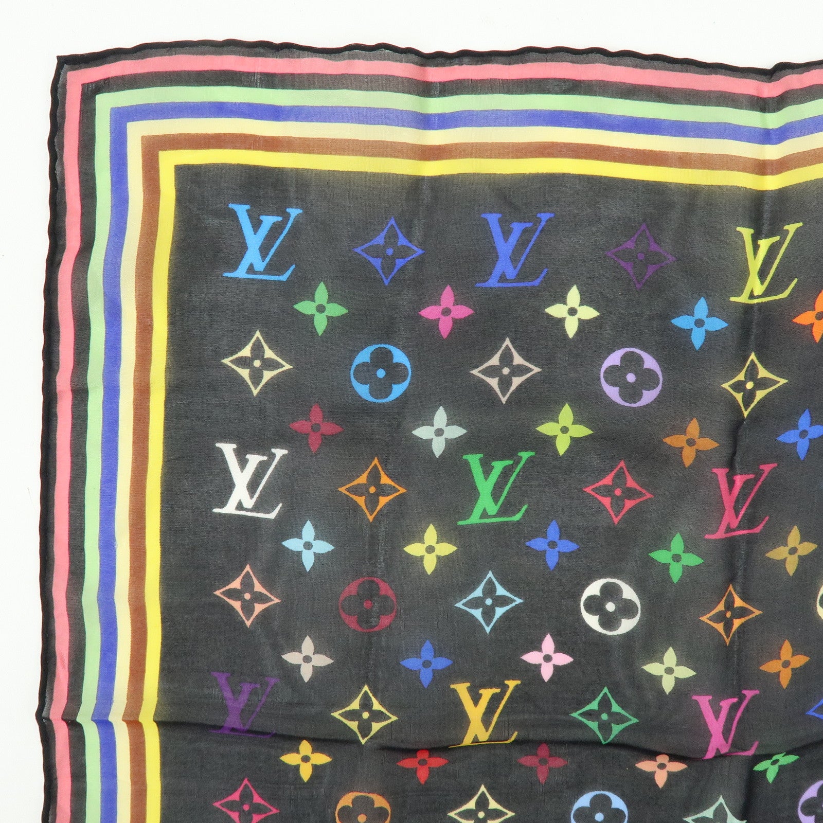 Louis Vuitton Monogram Multicolor Cotton 100％ Handkerchief M71912