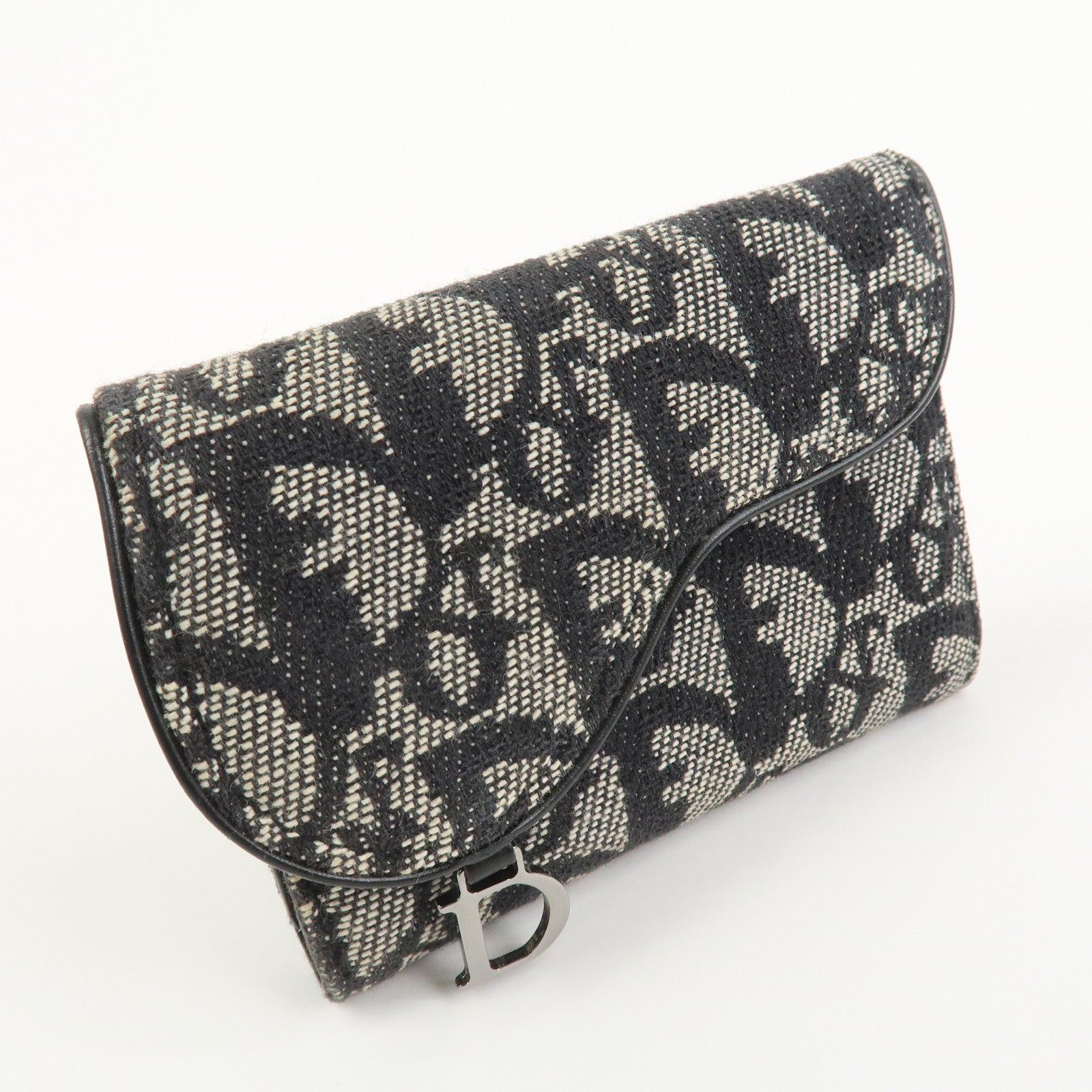 Christian Dior Trotter Jacguard Canvas Saddle 6 Rings Key Case