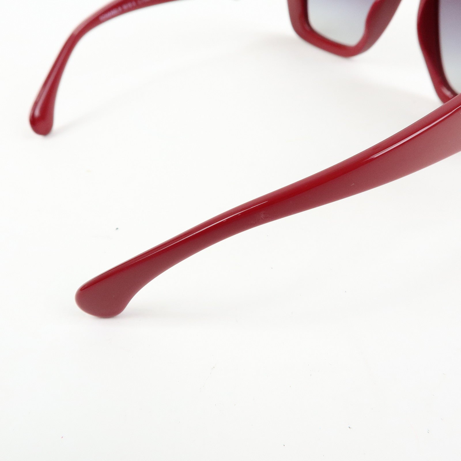 CHANEL COCO Mark Heart Plastic Sunglasses Red 5518-A 54□17 140 3N