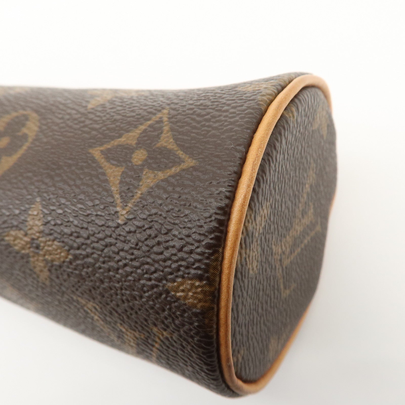 Louis Vuitton Monogram Trousse Ronde Pen Case Brown M47630