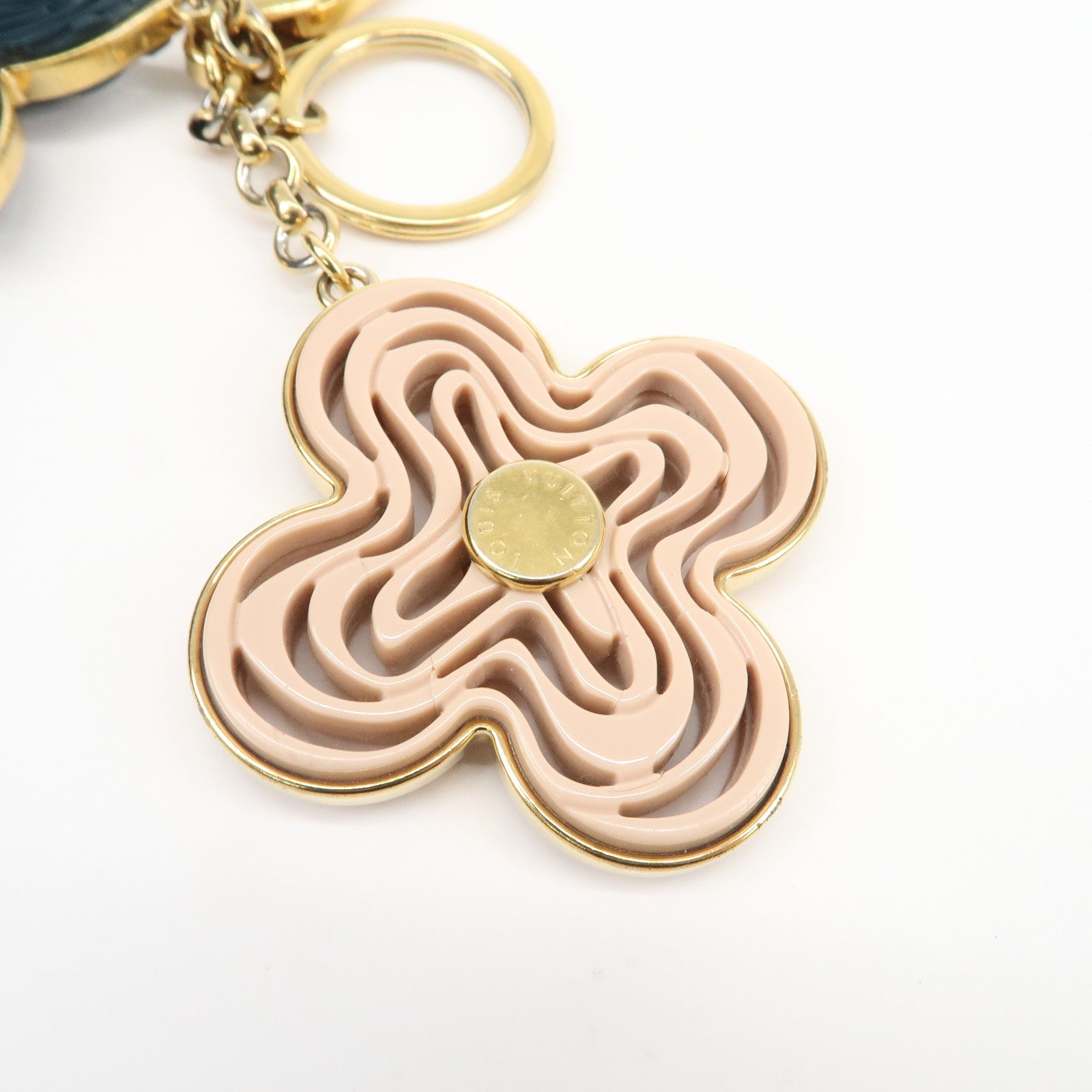 Louis Vuitton Bijou Sac Knife Metal Plastic Bag Charm Gold Ｍ66143