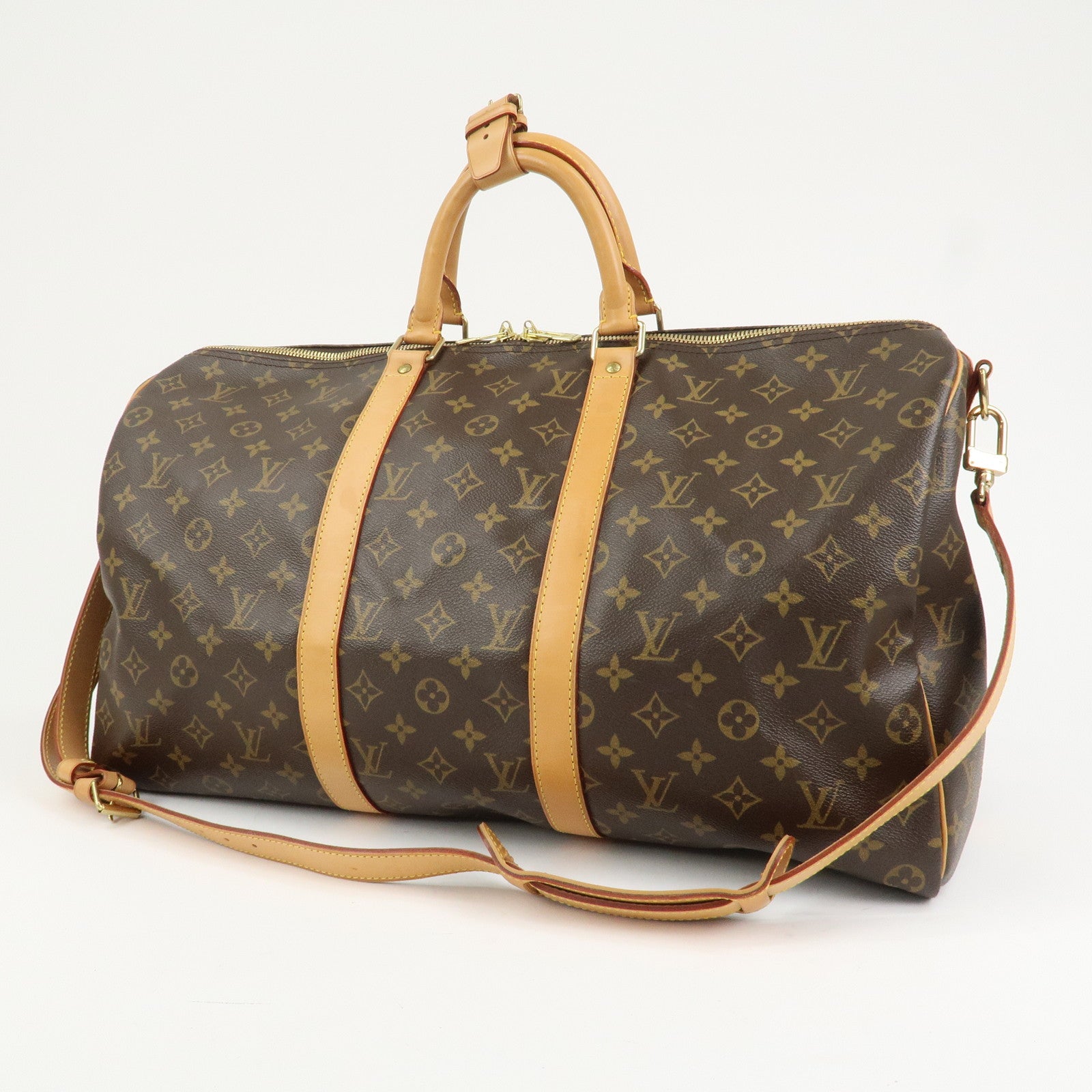 Louis Vuitton Monogram Keep All 50 Bandouliere Boston Bag M41416