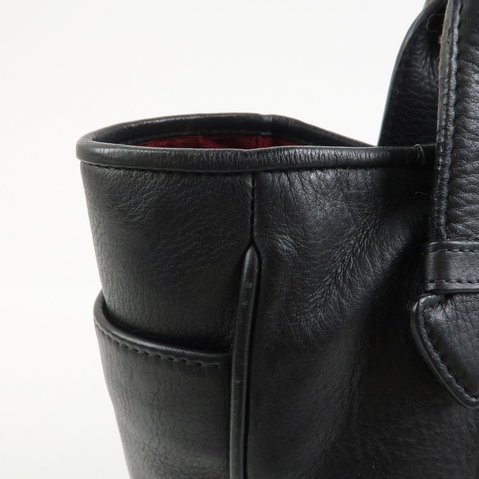 LOEWE Heritage Calf Leather Tote Bag Hand Bag Black