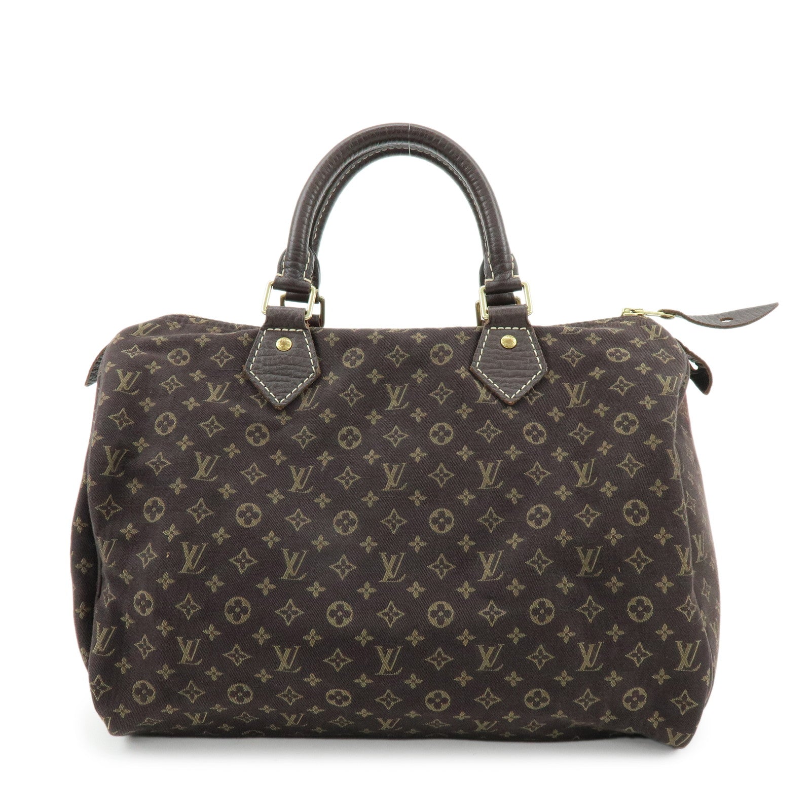 Louis Vuitton Monogram Mini Lin Speedy 30 Boston Bag Ebene M95224