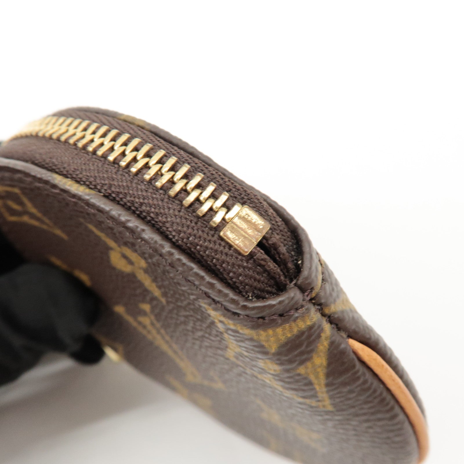 Louis Vuitton Monogram Porte Monnaie Rond Coin Case Brown M61926 Used