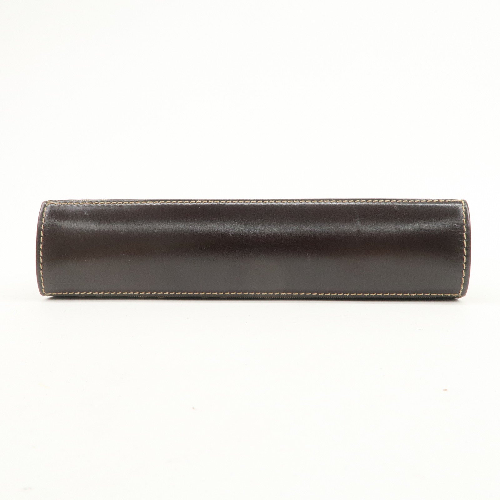 FENDI Zucca Canvas Leather Shoulder Bag Hand Bag Brown Black