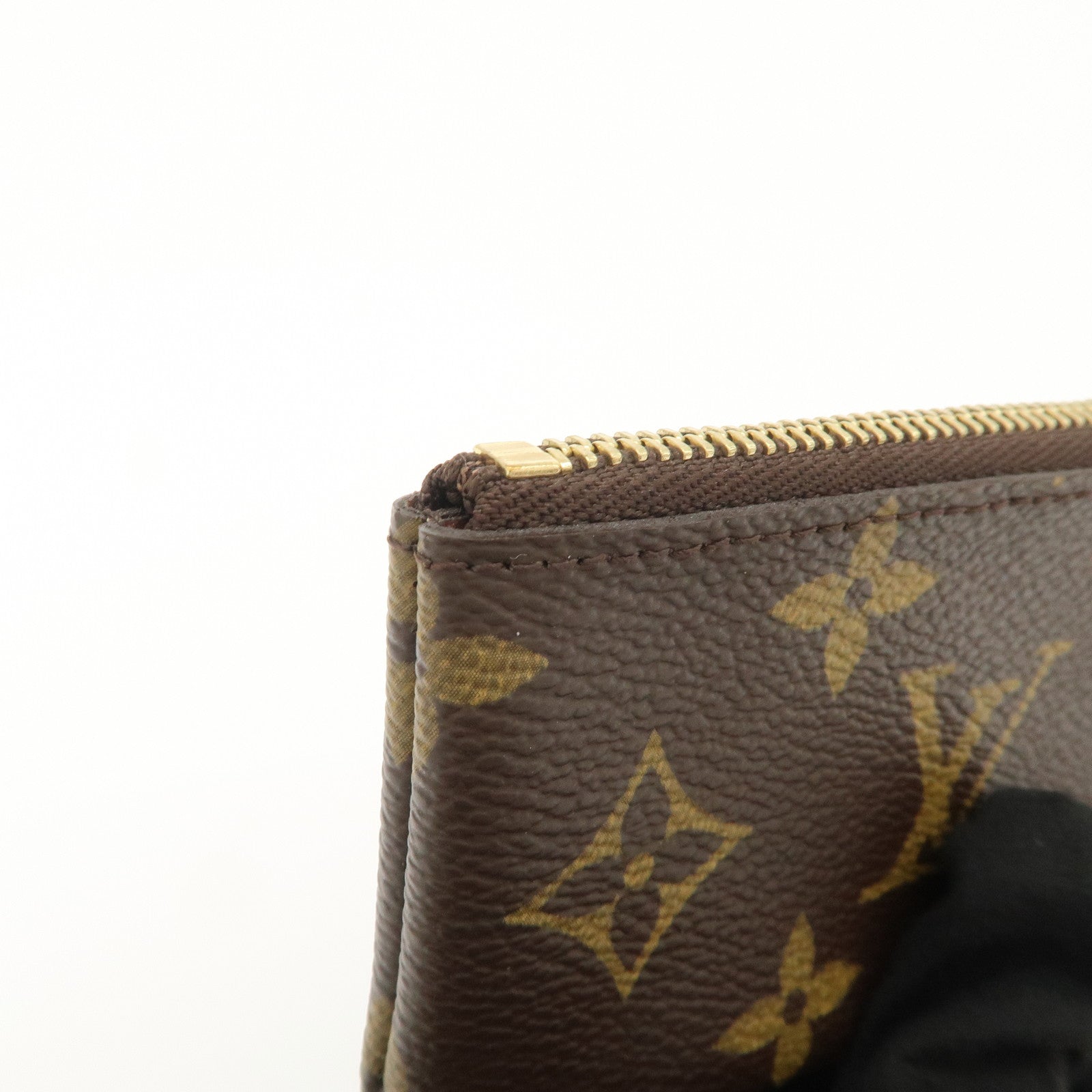 Louis Vuitton Monogram Pochette Cles Coin Case Key Case Brown M62650