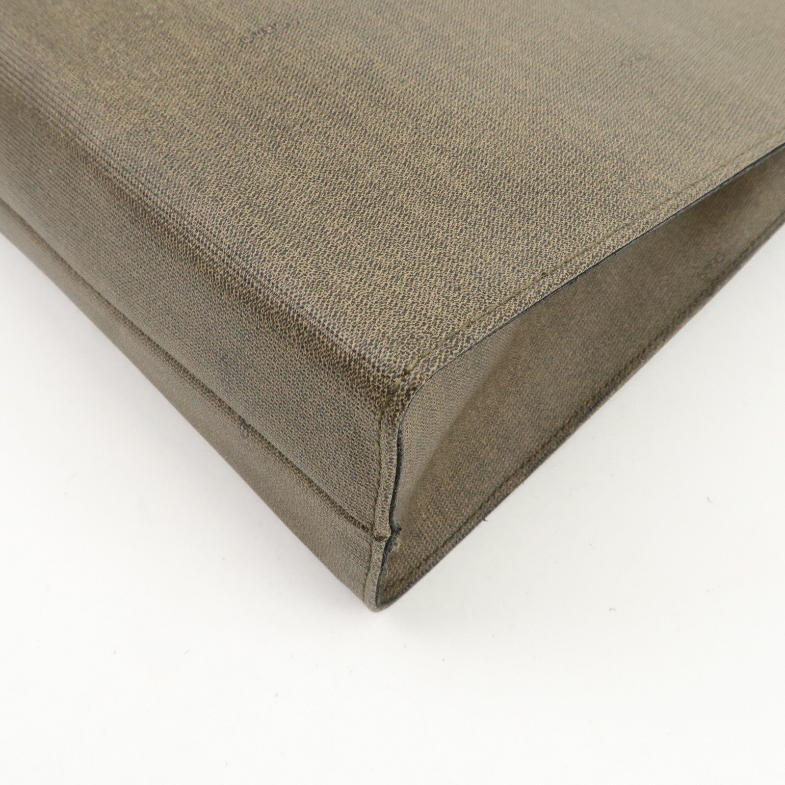 FENDI 1925 ROMA ITALY PVC Leather Tote Bag Brown Black 45426000