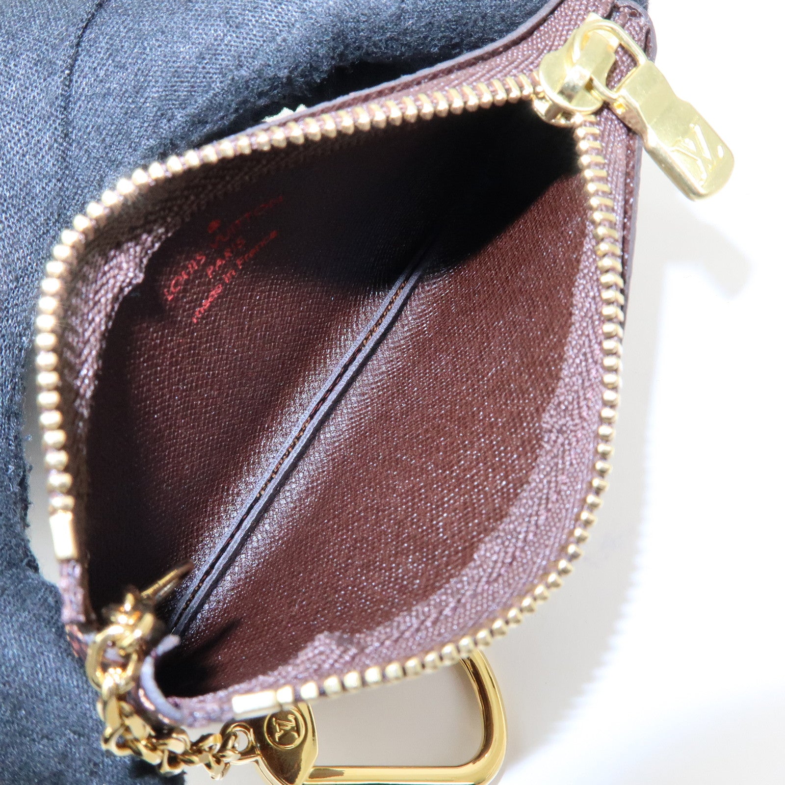 Louis Vuitton Damier Canvas Pochette Cles Damier Ebene N62658