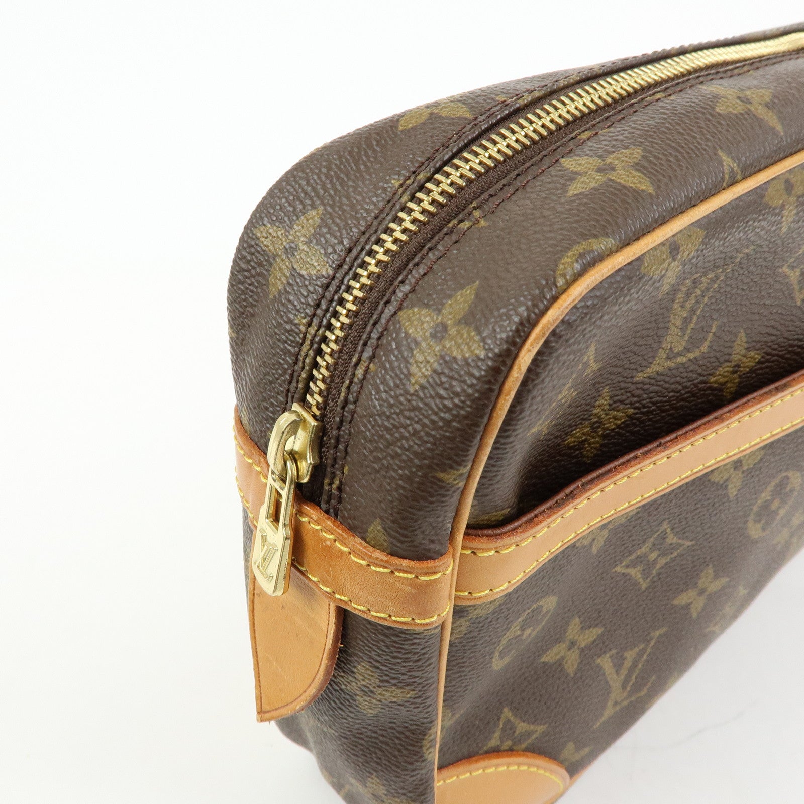 Louis Vuitton Monogram Compiegne 28 Pouch Clutch Bag Brown M51845